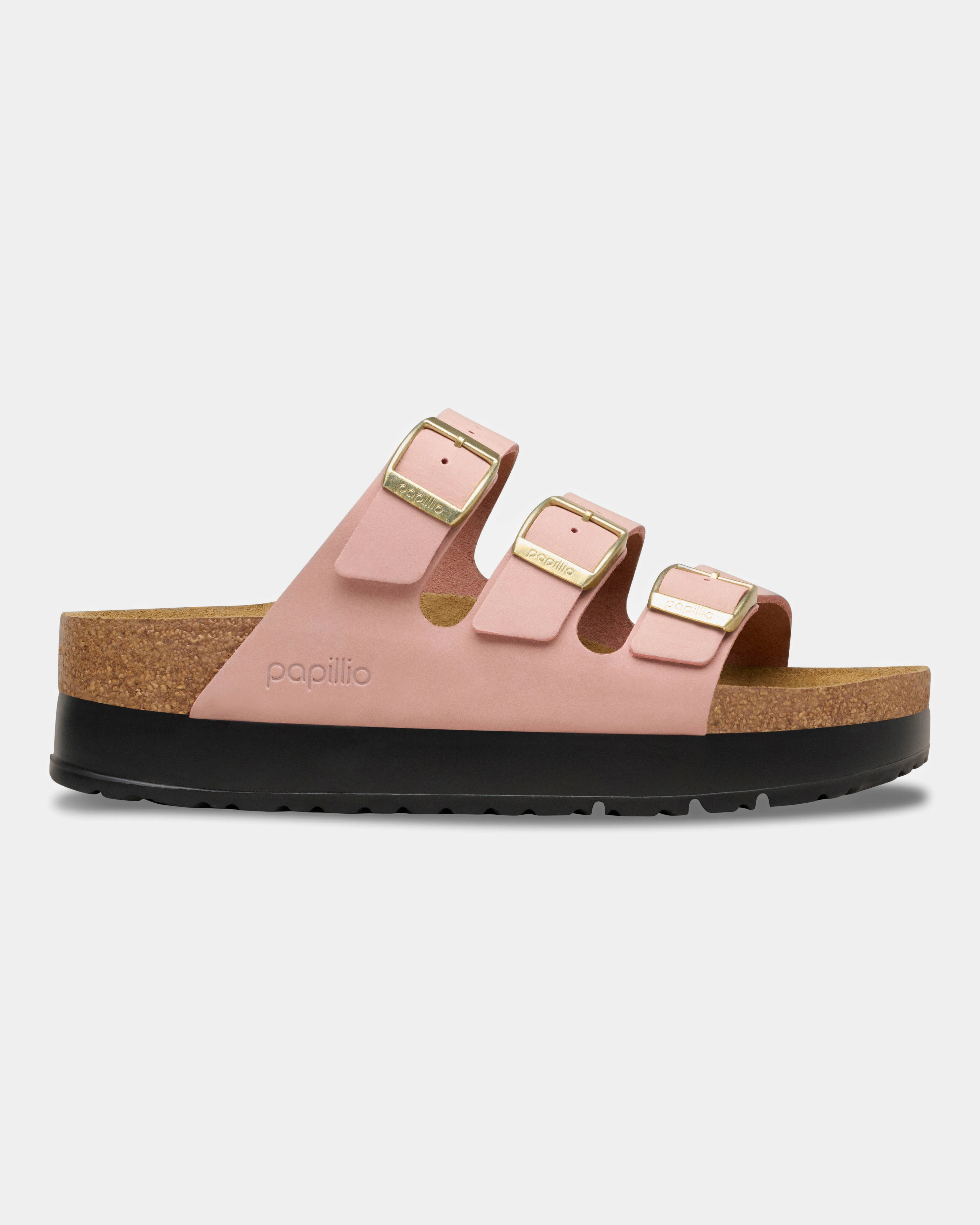 Birkenstock Papillio Florida III Flex Womens Nubuck Platform Sandals - Pink Clay - Image 2