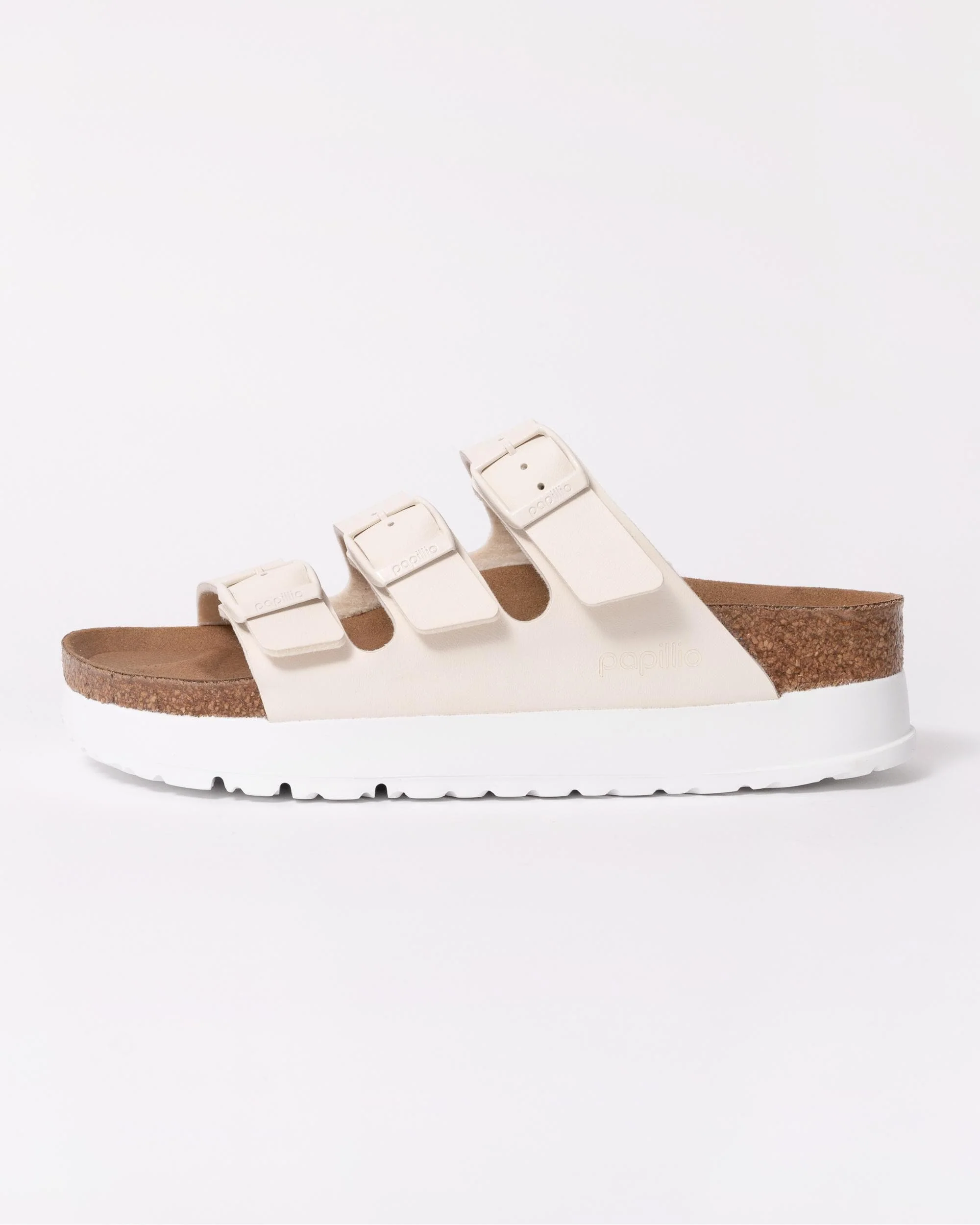Birkenstock Papillio Florida III Womens Vegan Platform Sandals - Eggshell - Image 2