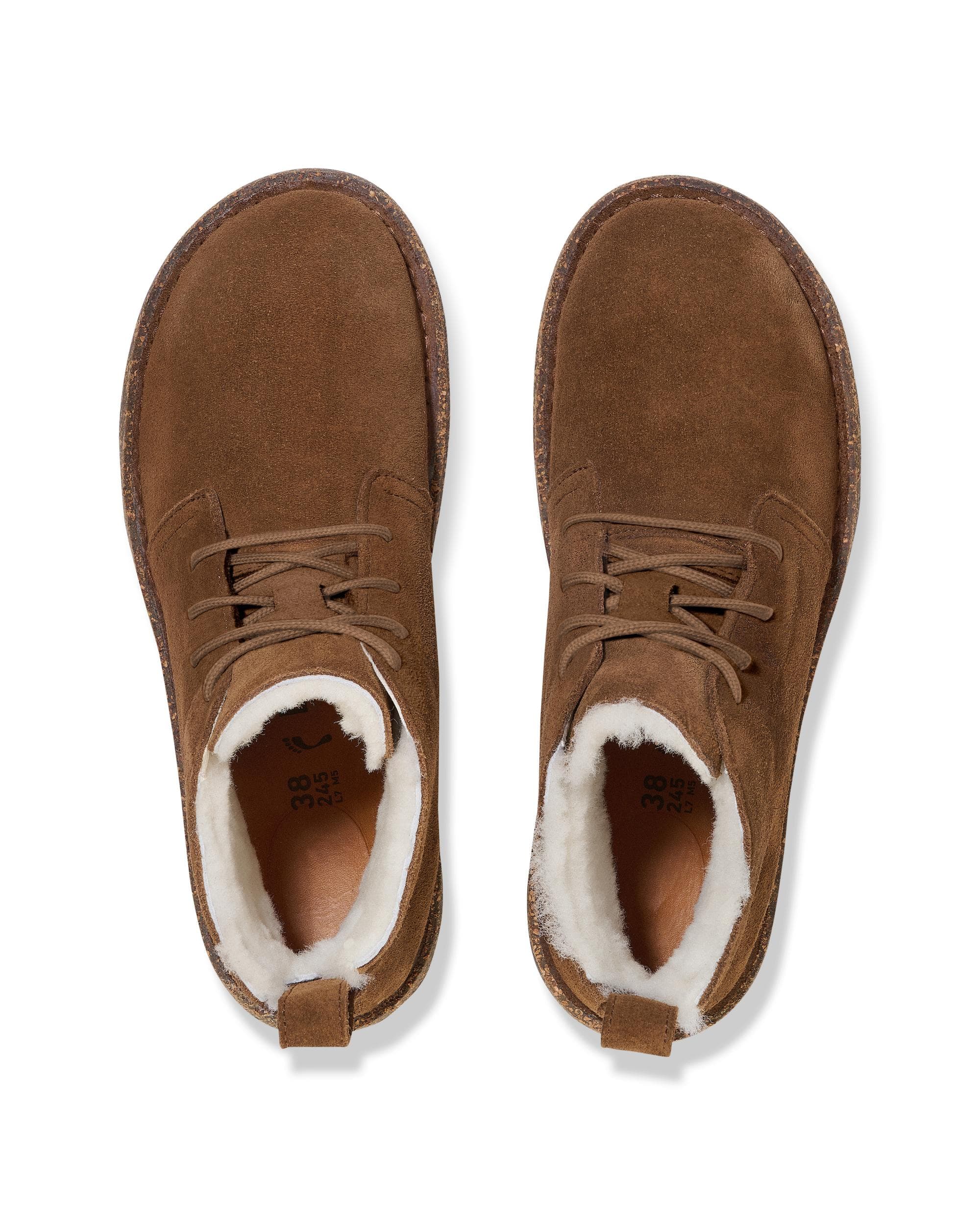 Birkenstock Uppsala Mid Shearling Suede Womens Boots - Dark Tea - Image 2