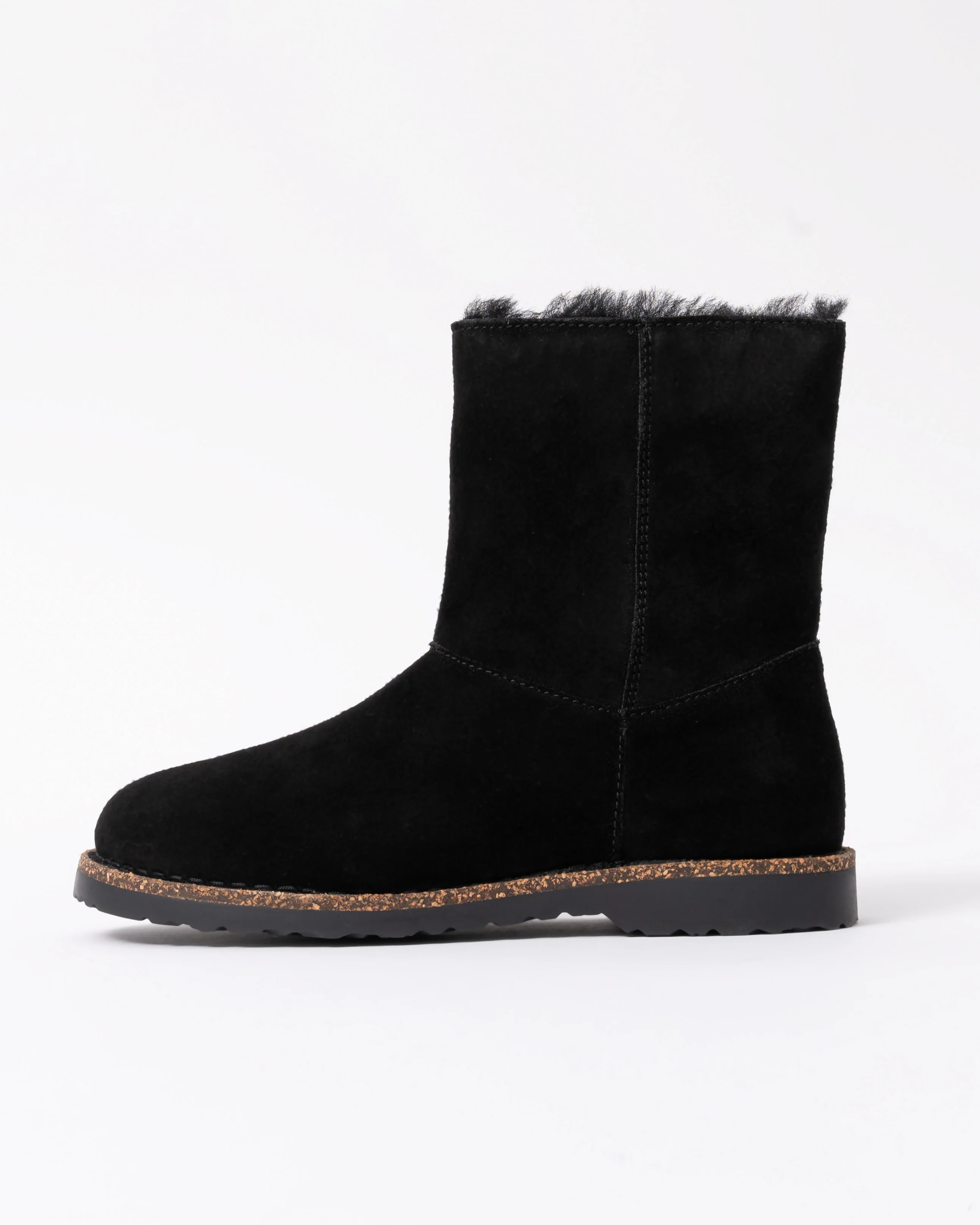 Birkenstock Uppsala Zip Shearling Suede Womens Boots - Black - Image 2