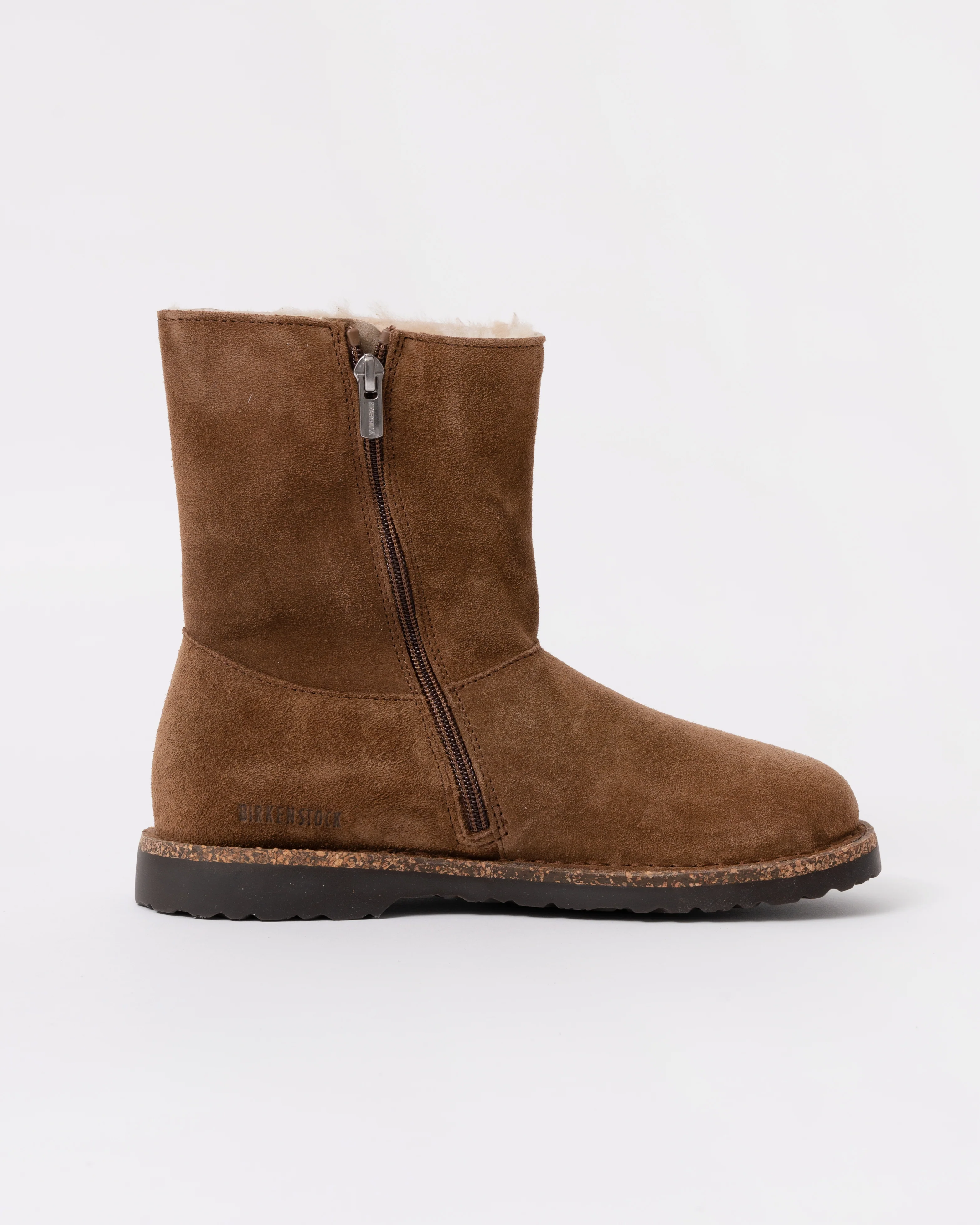 Birkenstock Uppsala Zip Shearling Suede Boots - Dark Tea - Image 4