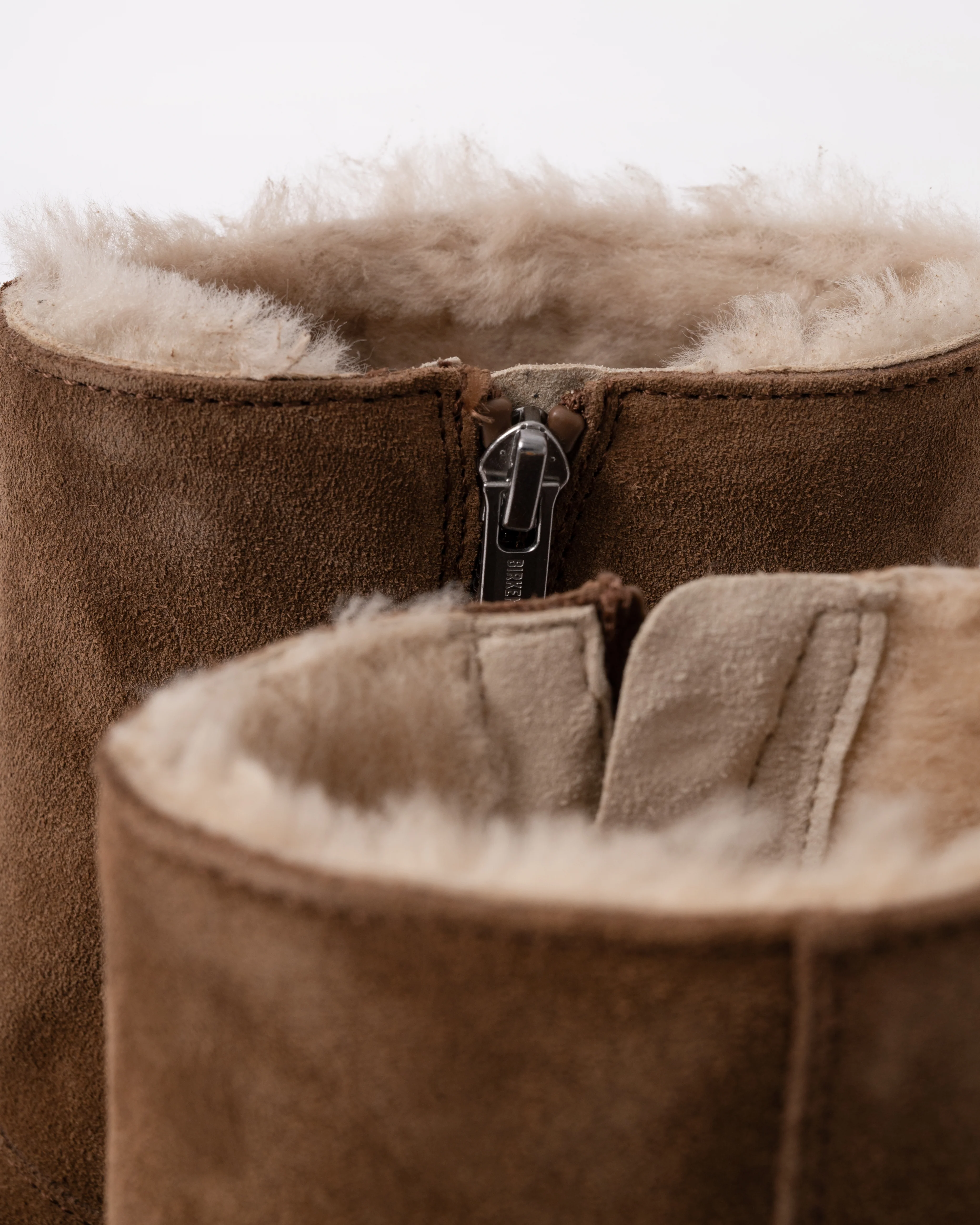 Birkenstock Uppsala Zip Shearling Suede Boots - Dark Tea - Image 6