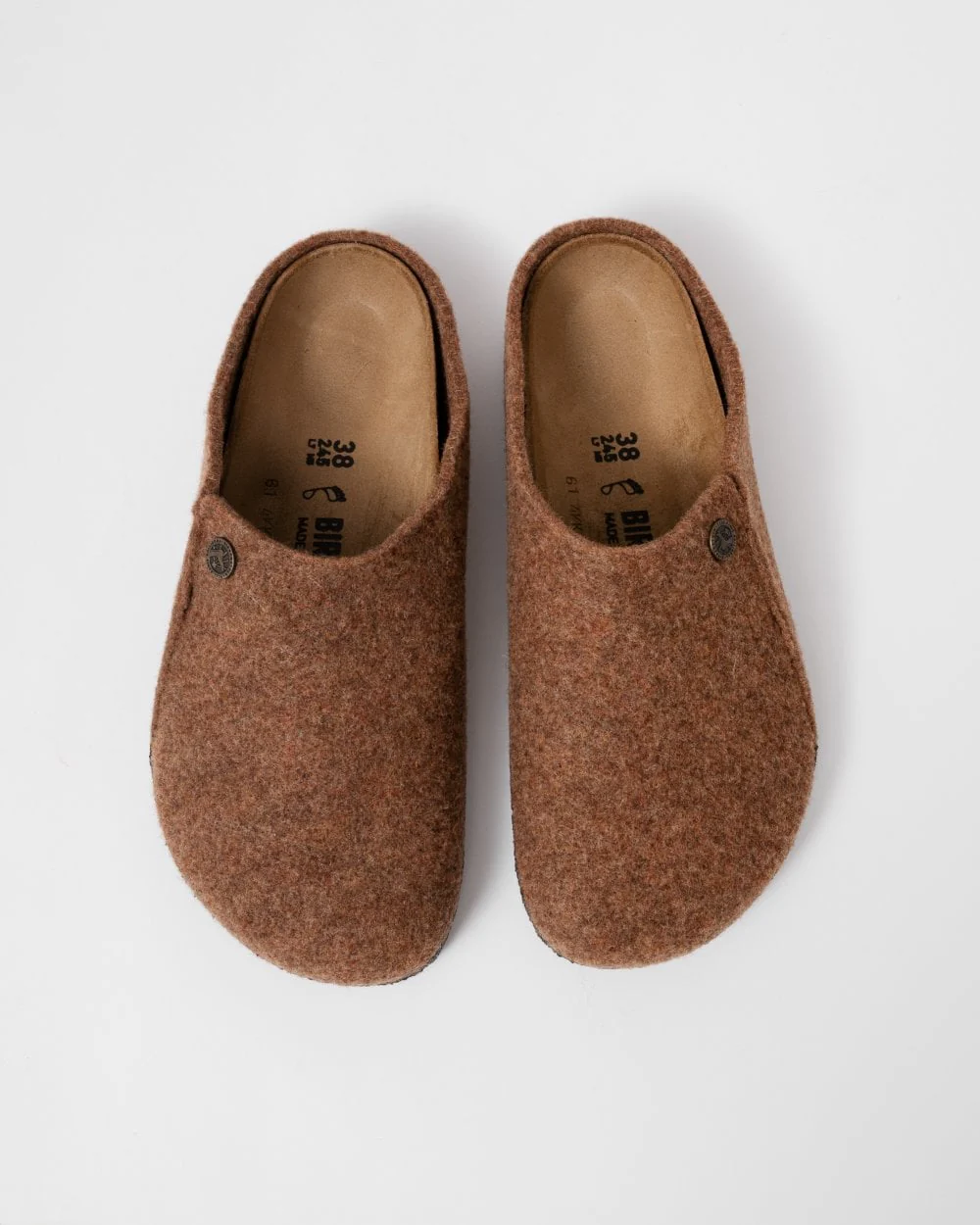 Birkenstock Zermatt Rivet Wool Felt Unisex Clogs - Toffee Melange - Image 2