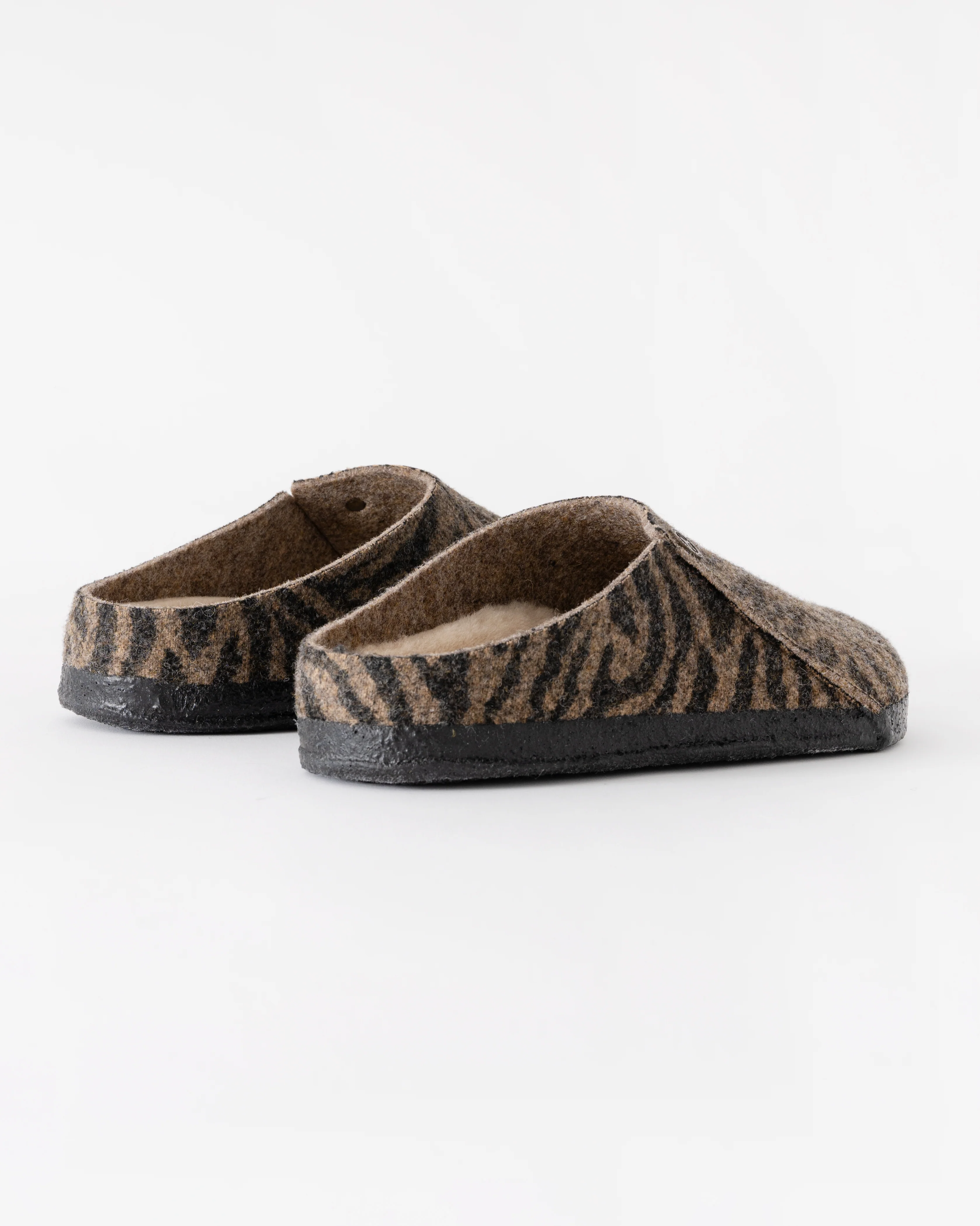Birkenstock Zermatt Shearling FE Patterned Womens Clogs - Zebra Toffee Melange - Image 3
