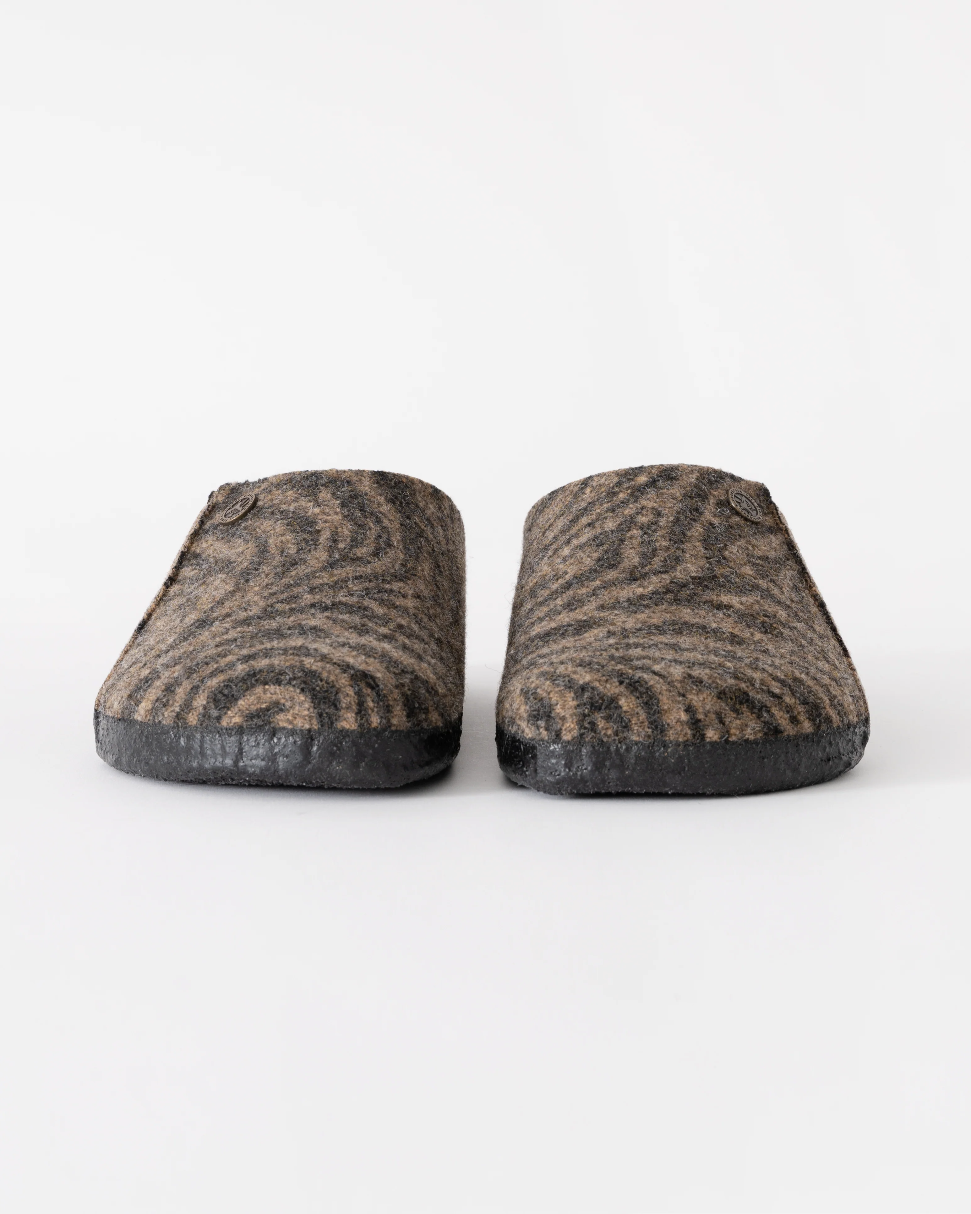 Birkenstock Zermatt Shearling FE Patterned Womens Clogs - Zebra Toffee Melange - Image 4