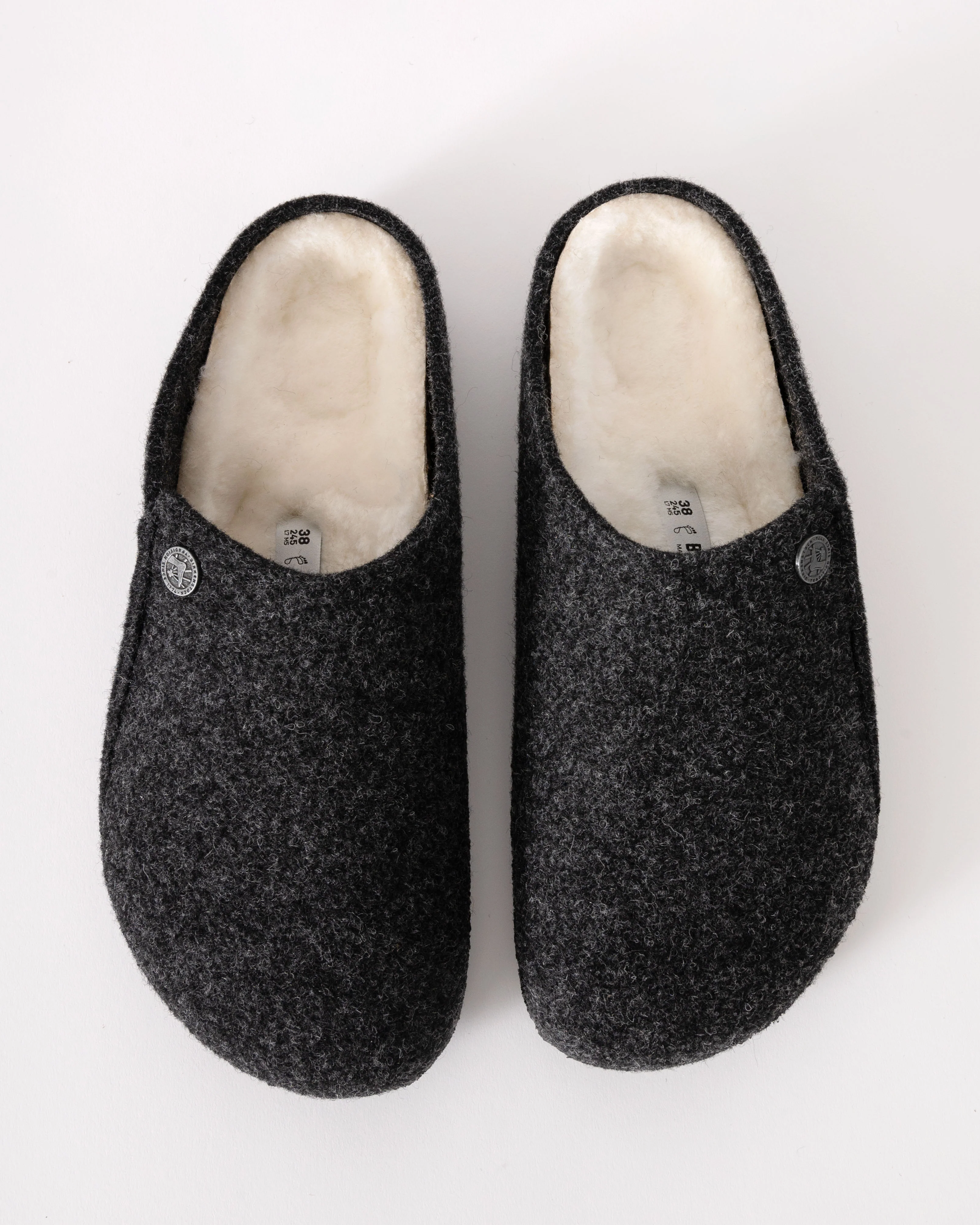 Birkenstock Zermatt Shearling FE Womens Clogs - Anthracite - Image 4