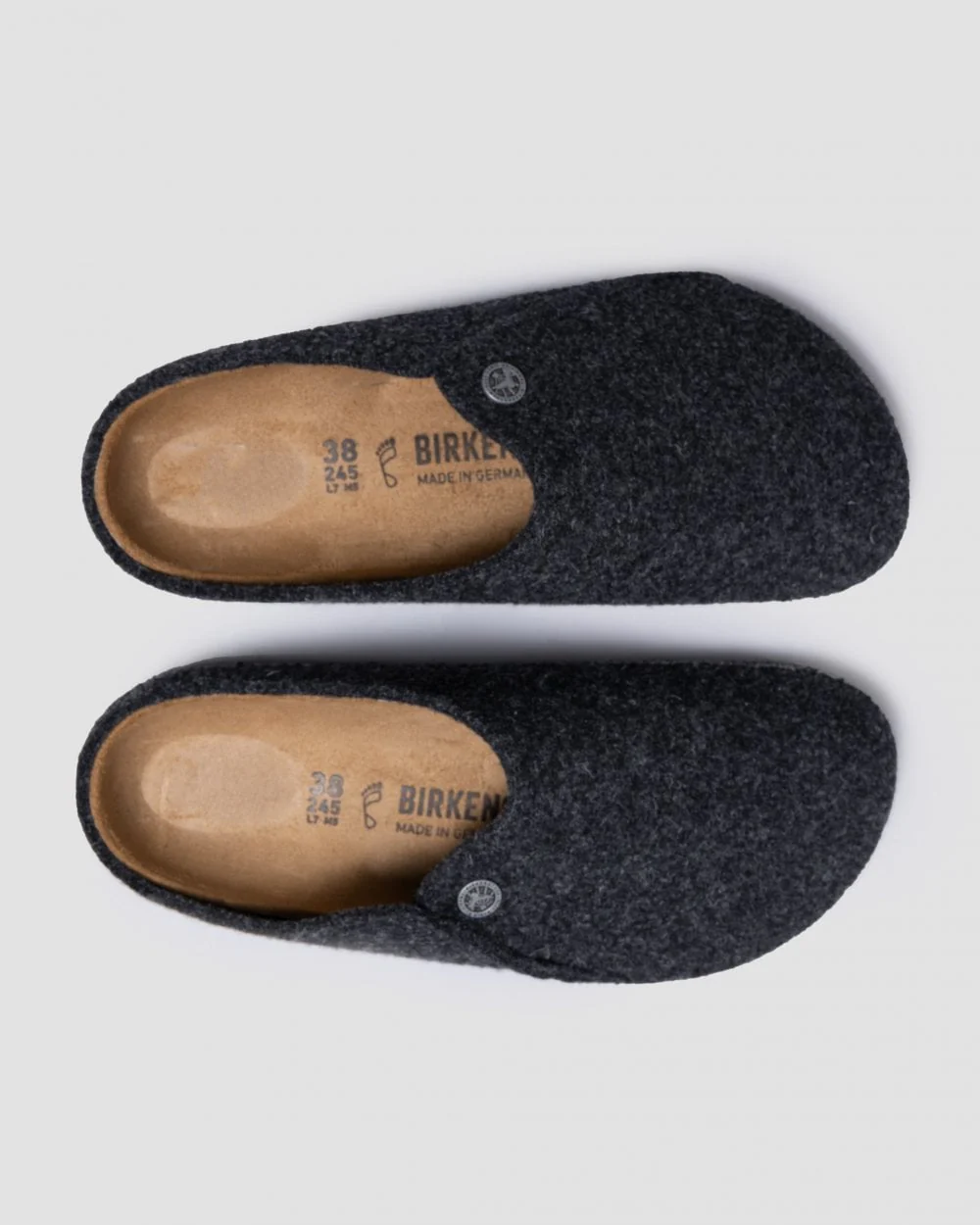 Birkenstock Zermatt Standard Wool Felt Unisex Clogs - Anthracite - Image 3