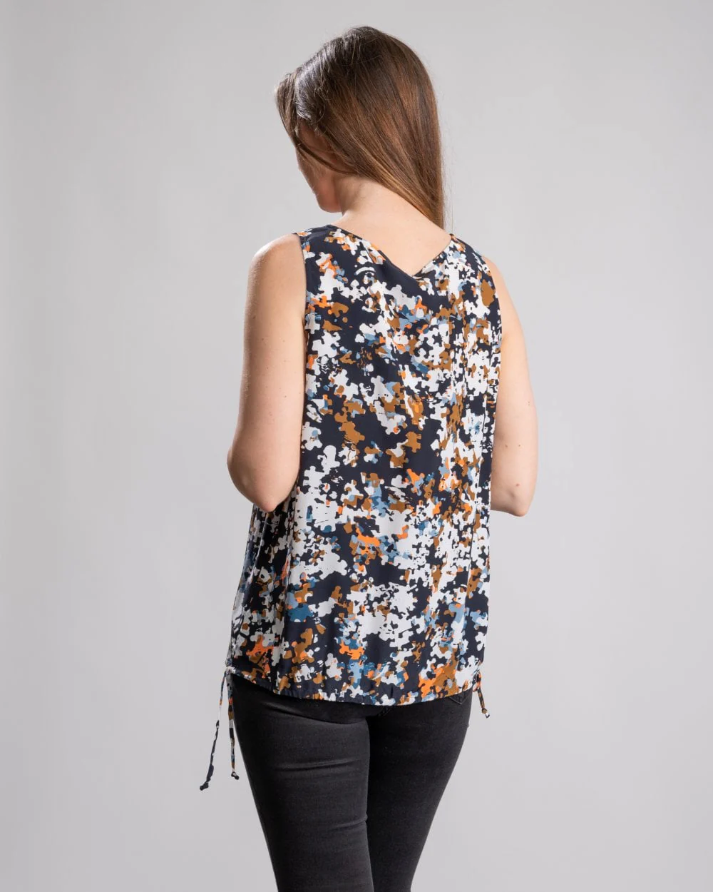 BOSS Cendia Puzzle Pattern Sleeveless Blouse - Image 5