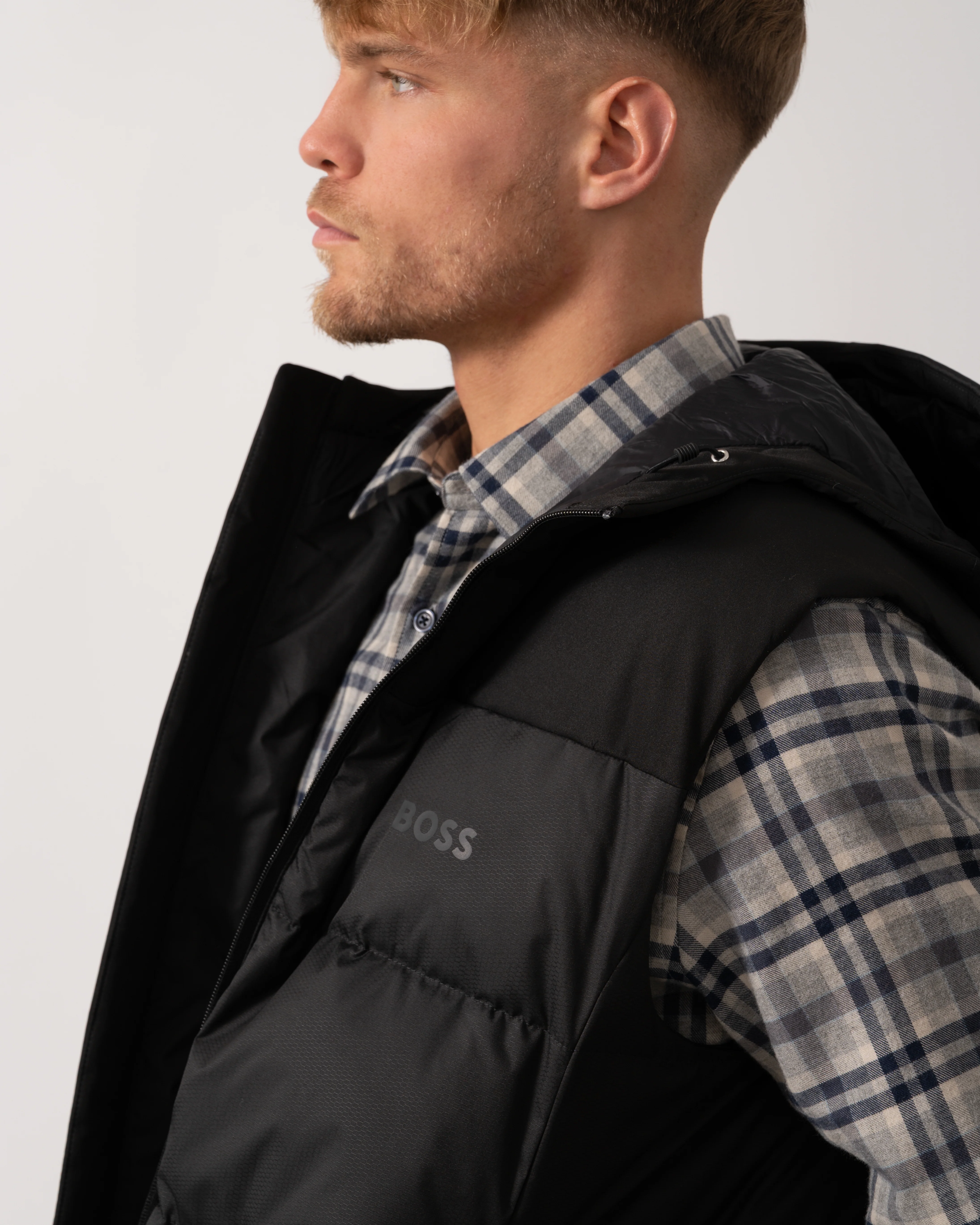 BOSS Green Block-X Mens Gilet - Black 001 - Image 2