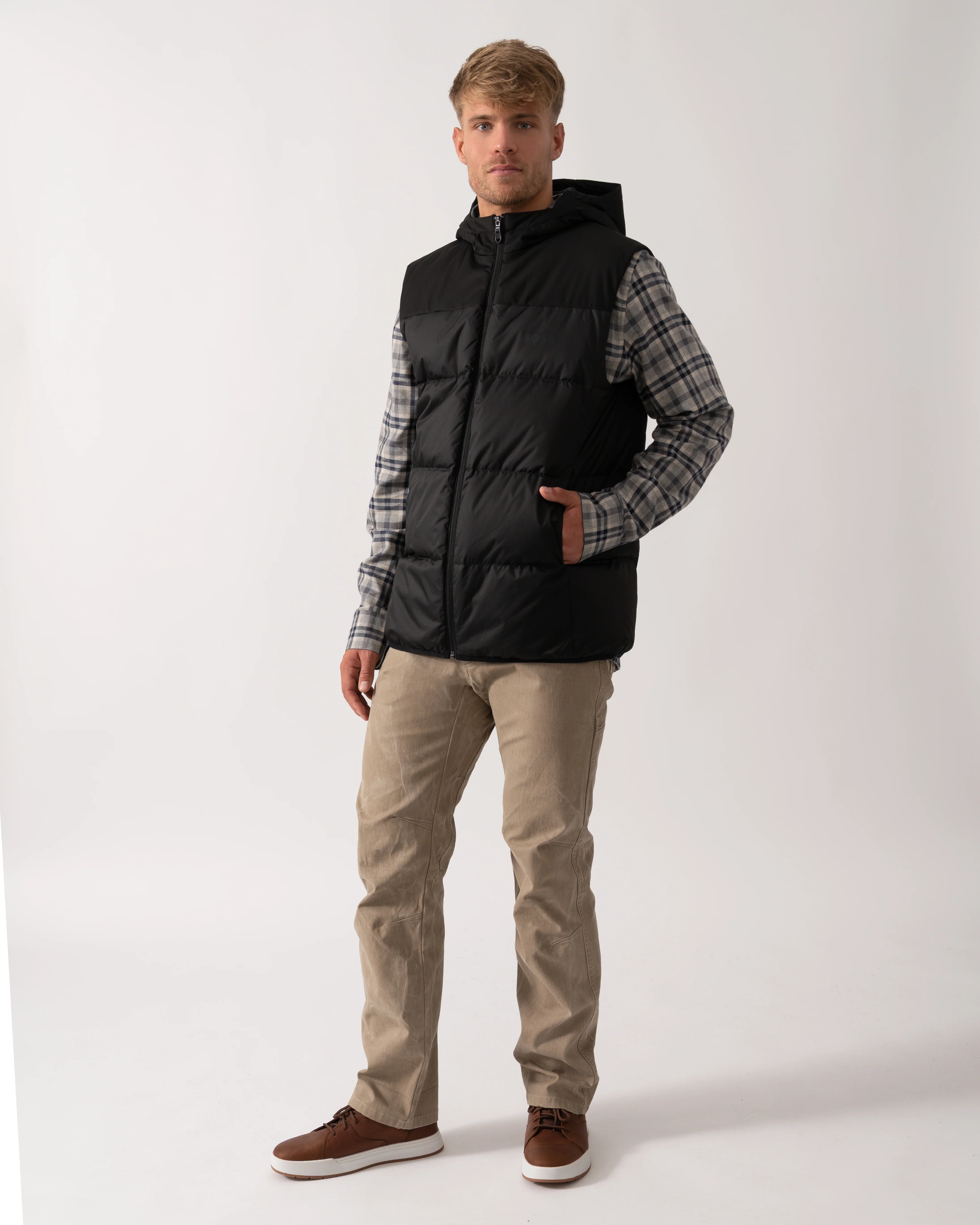 BOSS Green Block-X Mens Gilet - Black 001 - Image 3