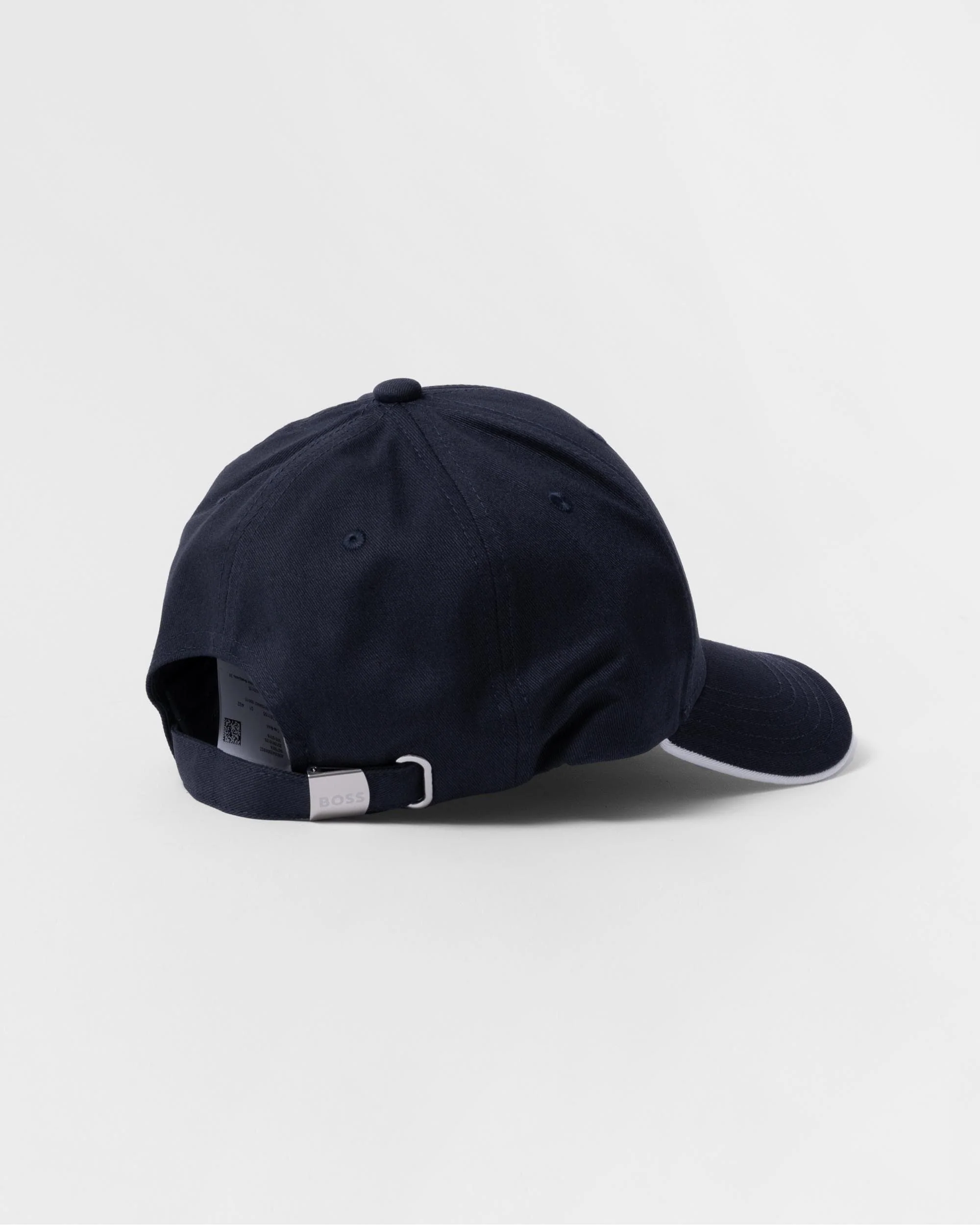 BOSS Green Bold Mens Logo-Print Cap In Cotton Twill - Dark Blue 402 - Image 3