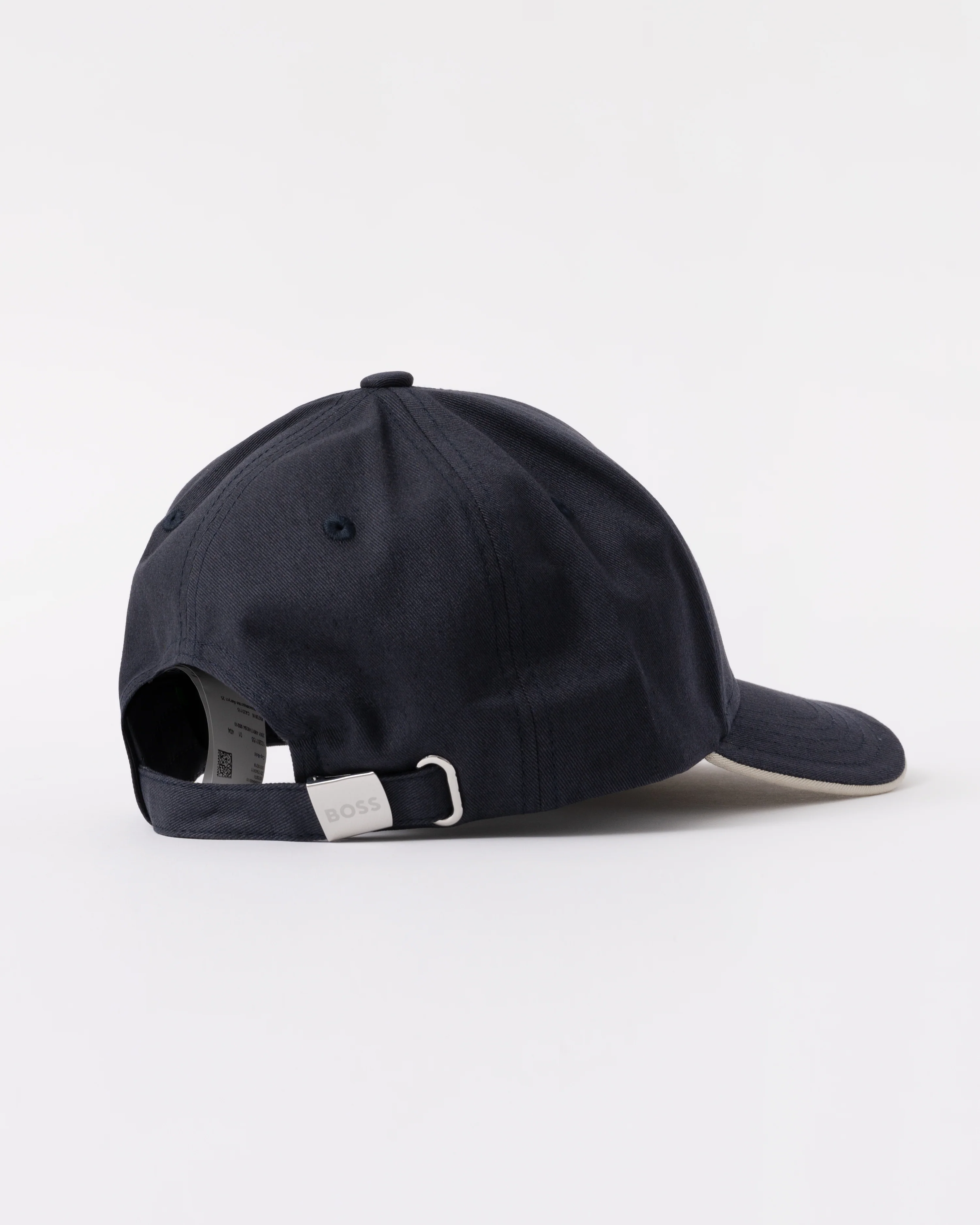 BOSS Green Mens Bold Logo Print Cap In Cotton Twill - Dark Blue 404 - Image 3