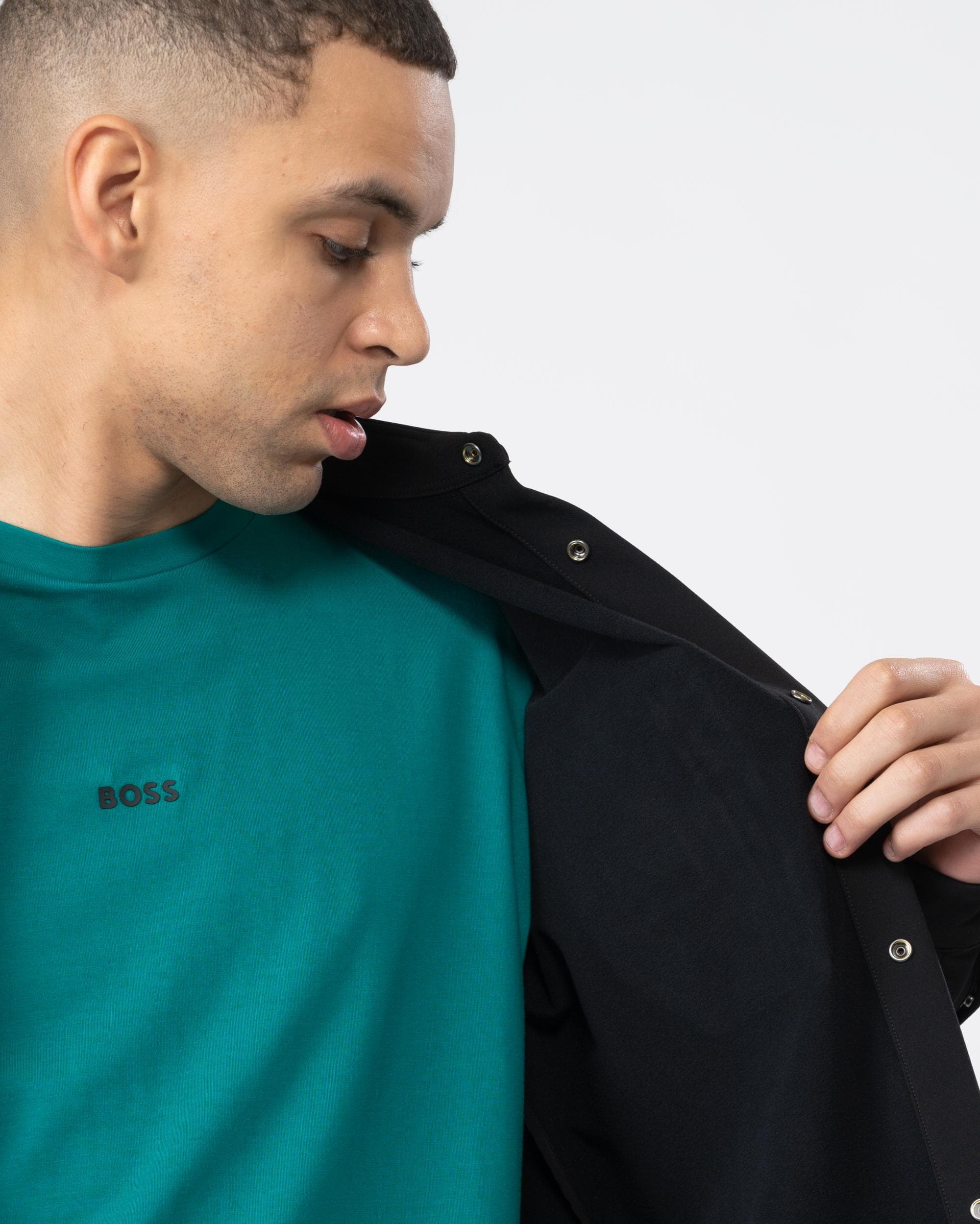 BOSS Green BUREL_X Mens Fleece Lined Overshirt - Image 4