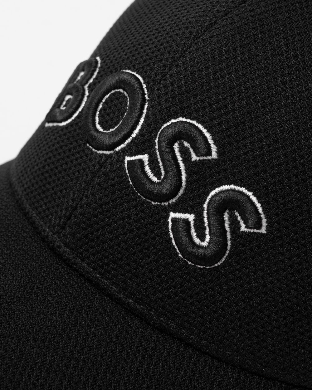 BOSS Green Cap-US Mens Logo-Embroidered Cap in Woven Piqué - Black 001 - Image 3
