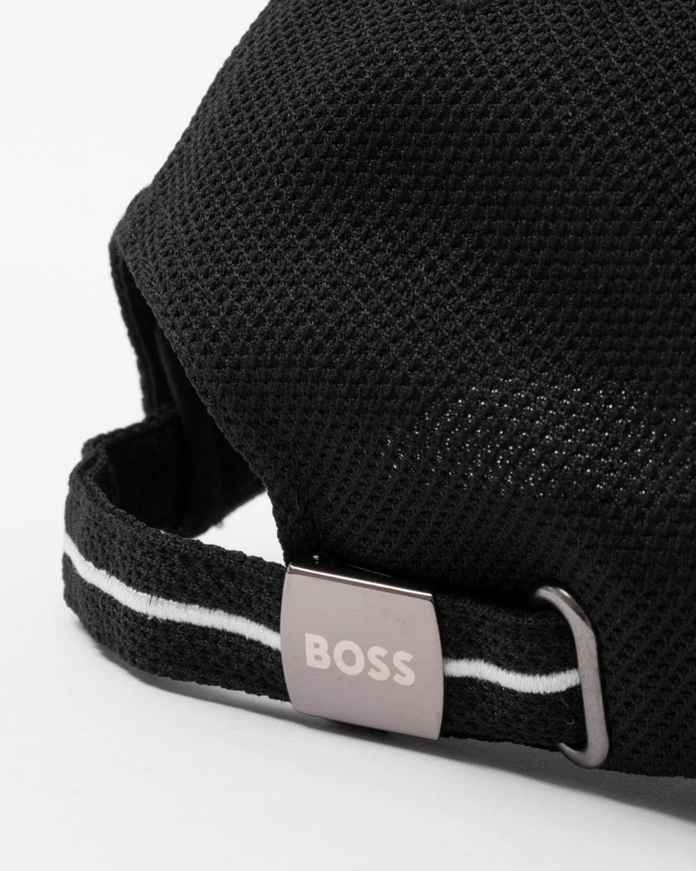 BOSS Green Cap-US Mens Logo-Embroidered Cap in Woven Piqué - Black 001 - Image 4