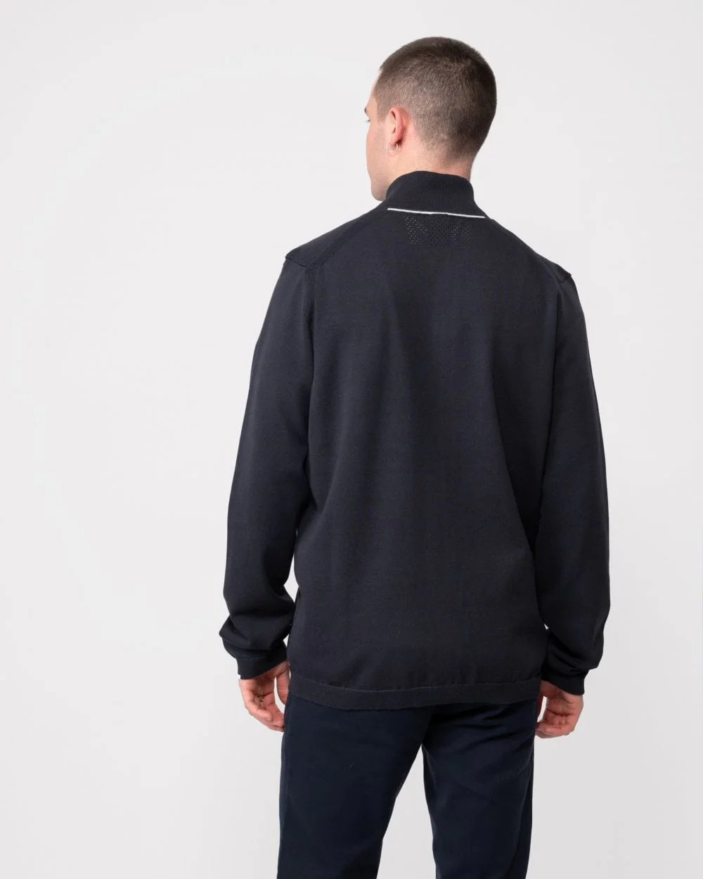 BOSS Green Ever-X Full Zip Mens Cardigan - Dark Blue 402 - Image 4