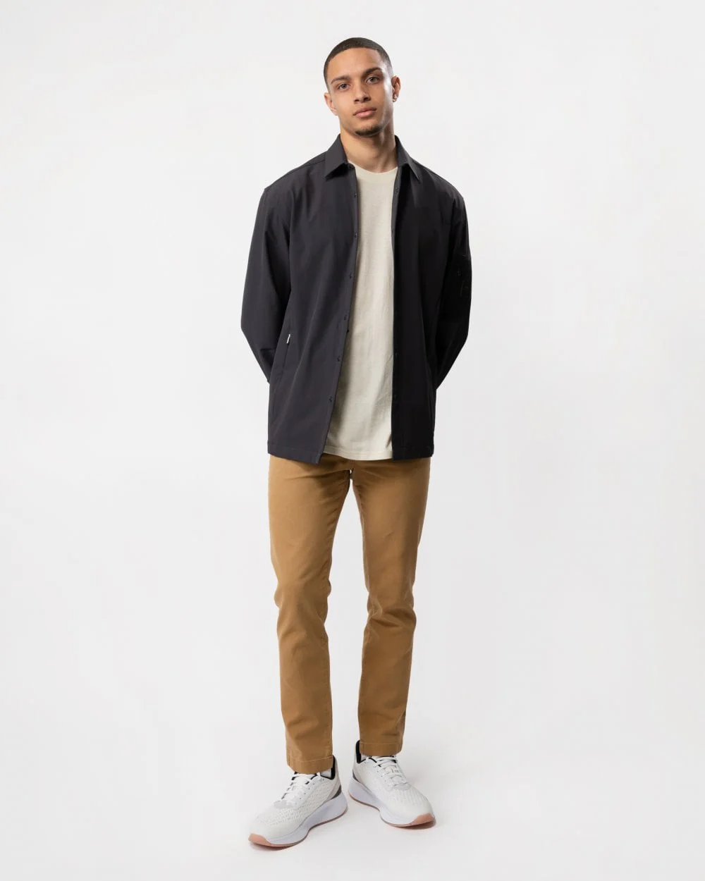 BOSS Green Expedit Mens Overshirt - Charcoal 016 - Image 4