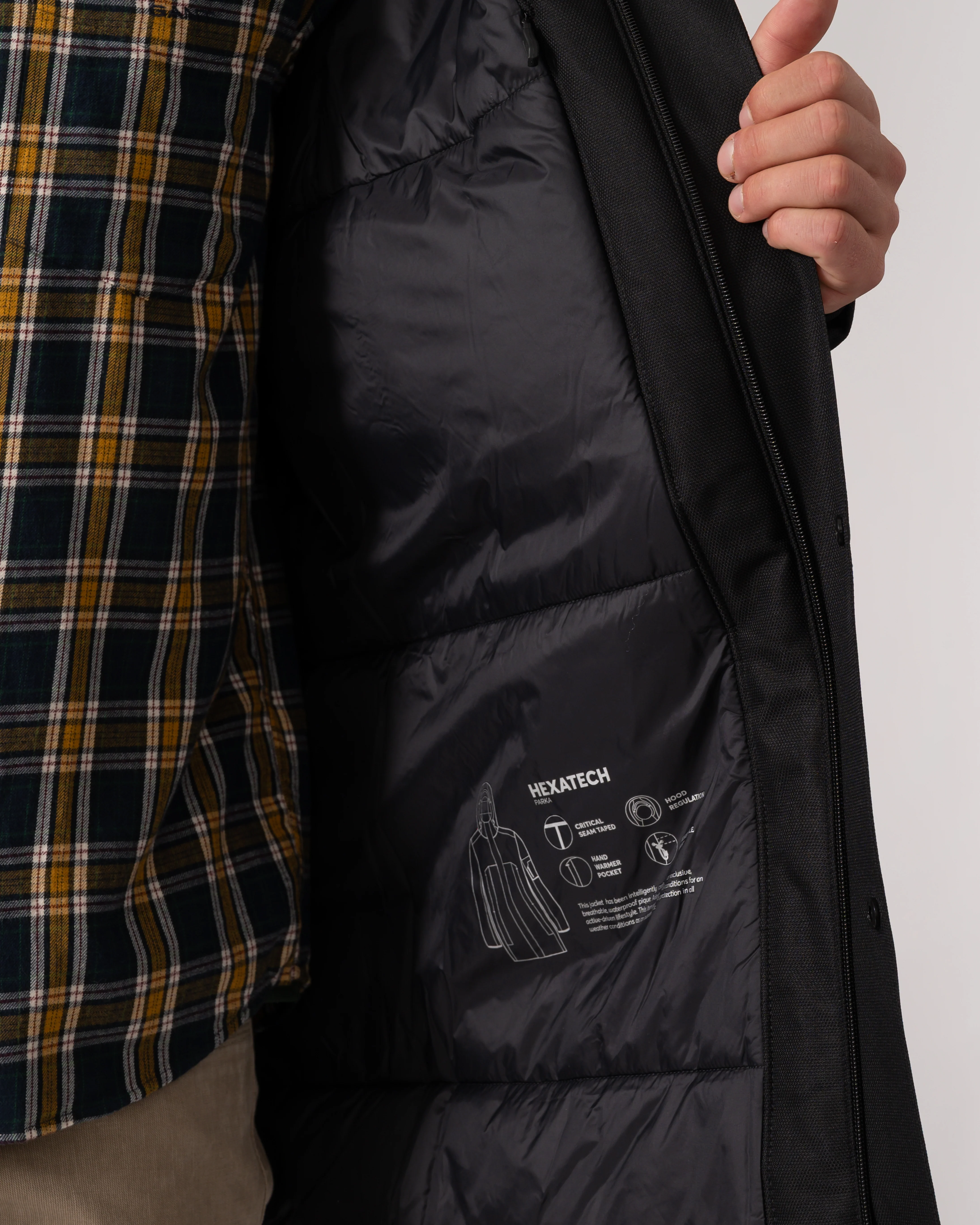 BOSS Green Hexatech Mens Parka - Black 001 - Image 3