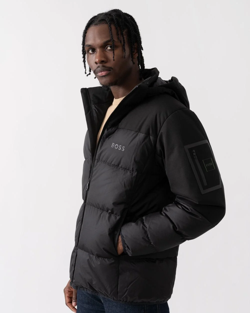 BOSS Green J Hamar 3 Mens Padded Hooded Jacket - Image 2