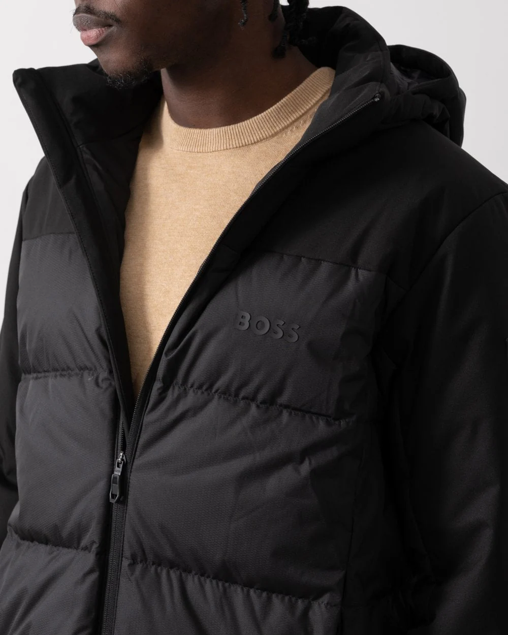 BOSS Green J Hamar 3 Mens Padded Hooded Jacket - Image 5