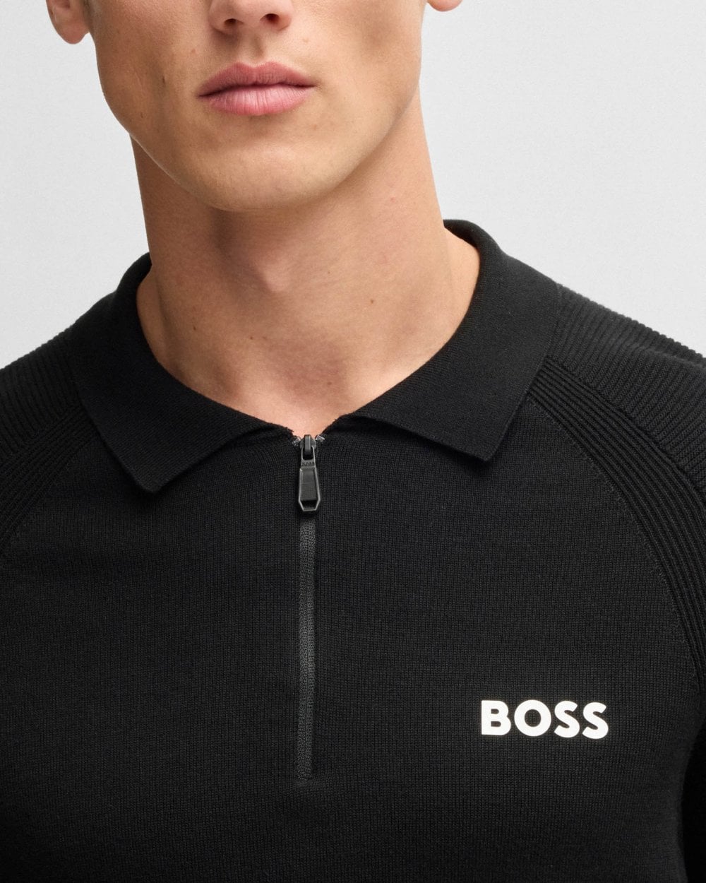 BOSS Green K-Perform Max Mens Zip Placket Polo Shirt - Image 2