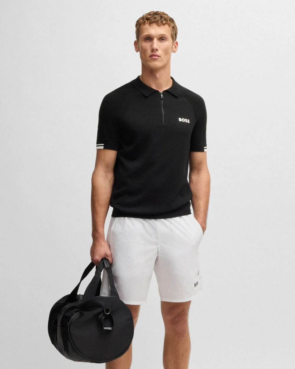 BOSS Green K-Perform Max Mens Zip Placket Polo Shirt - Image 3
