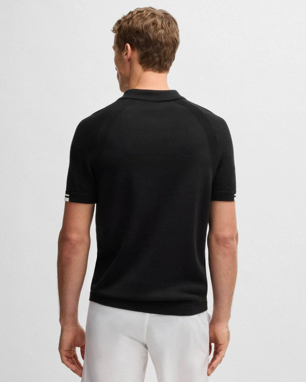 BOSS Green K-Perform Max Mens Zip Placket Polo Shirt - Image 4