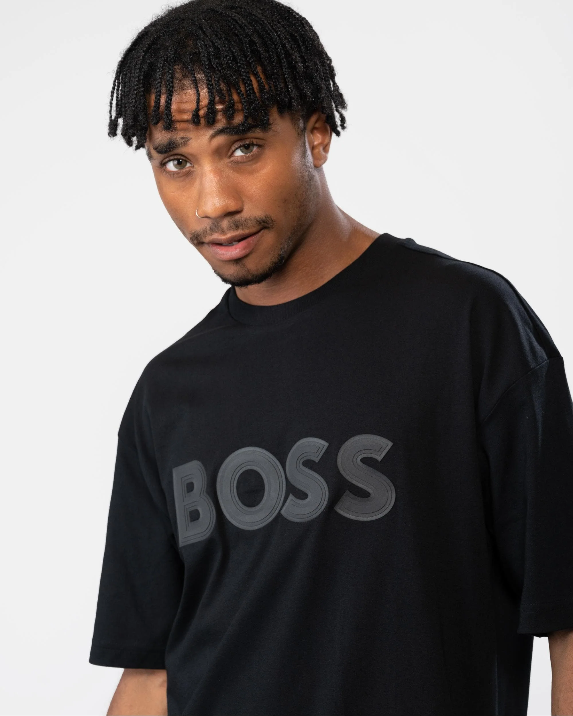 BOSS Green Lotus Mens T-Shirt - Image 2