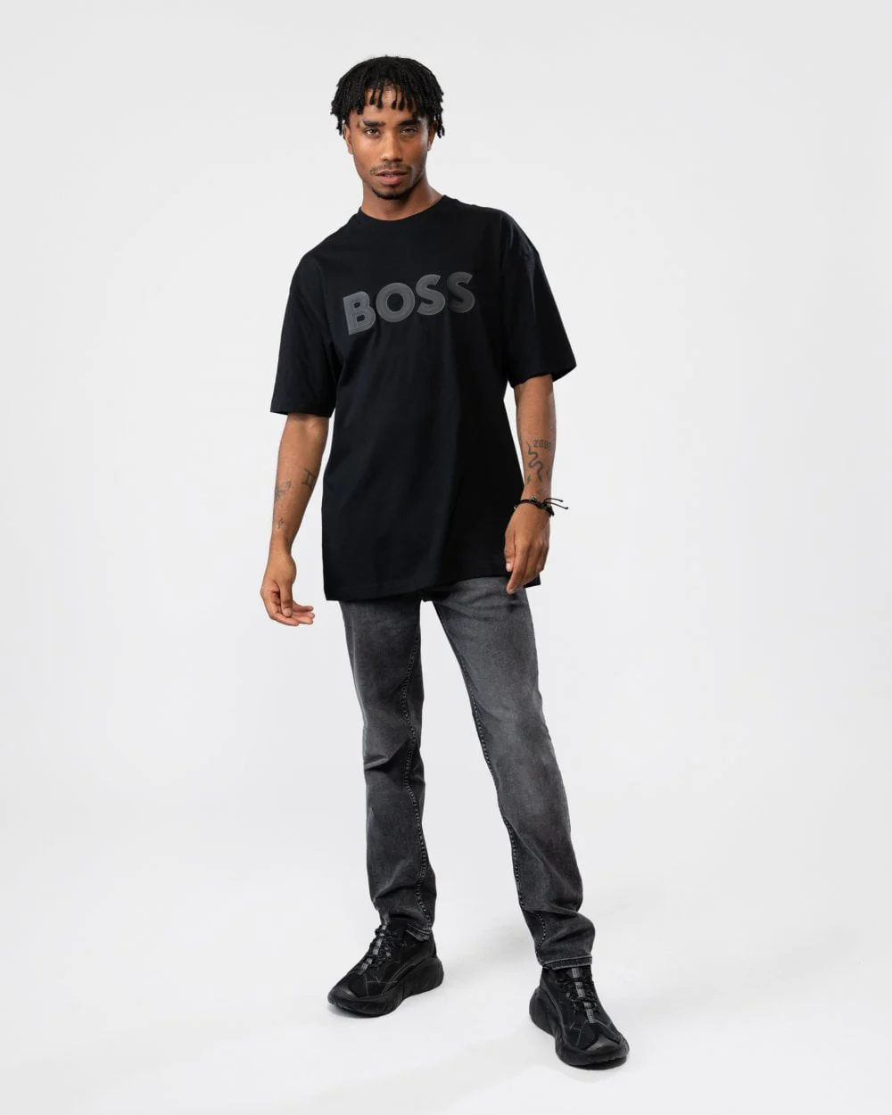 BOSS Green Lotus Mens T-Shirt - Image 3