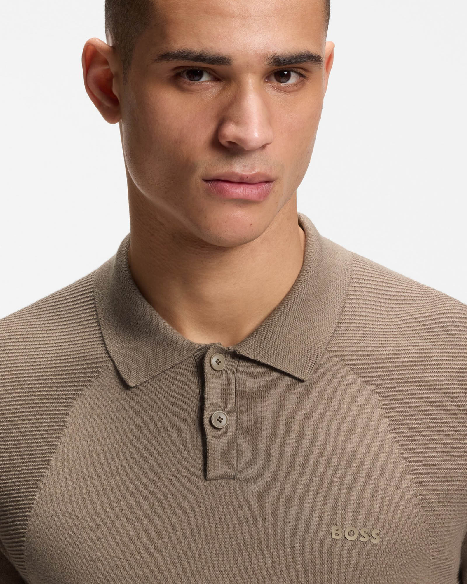 BOSS Green Momentum-Lite Mens Short Sleeve Polo Shirt - Light/Pastel Green 334 - Image 2