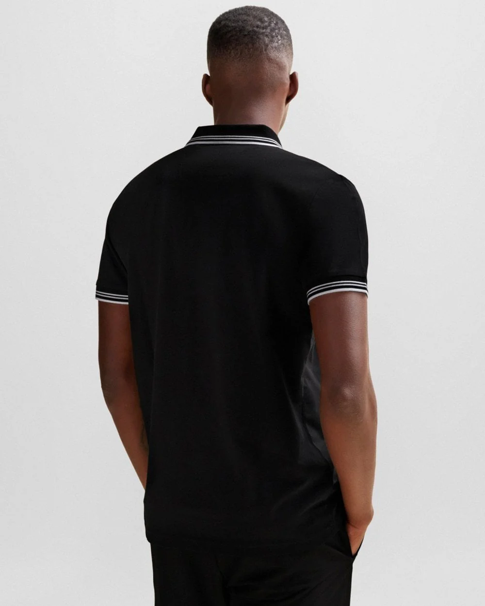 BOSS Green Paul Mens Short Sleeve Polo Shirt With Contrast Tipping NOS - Black 001 - Image 4