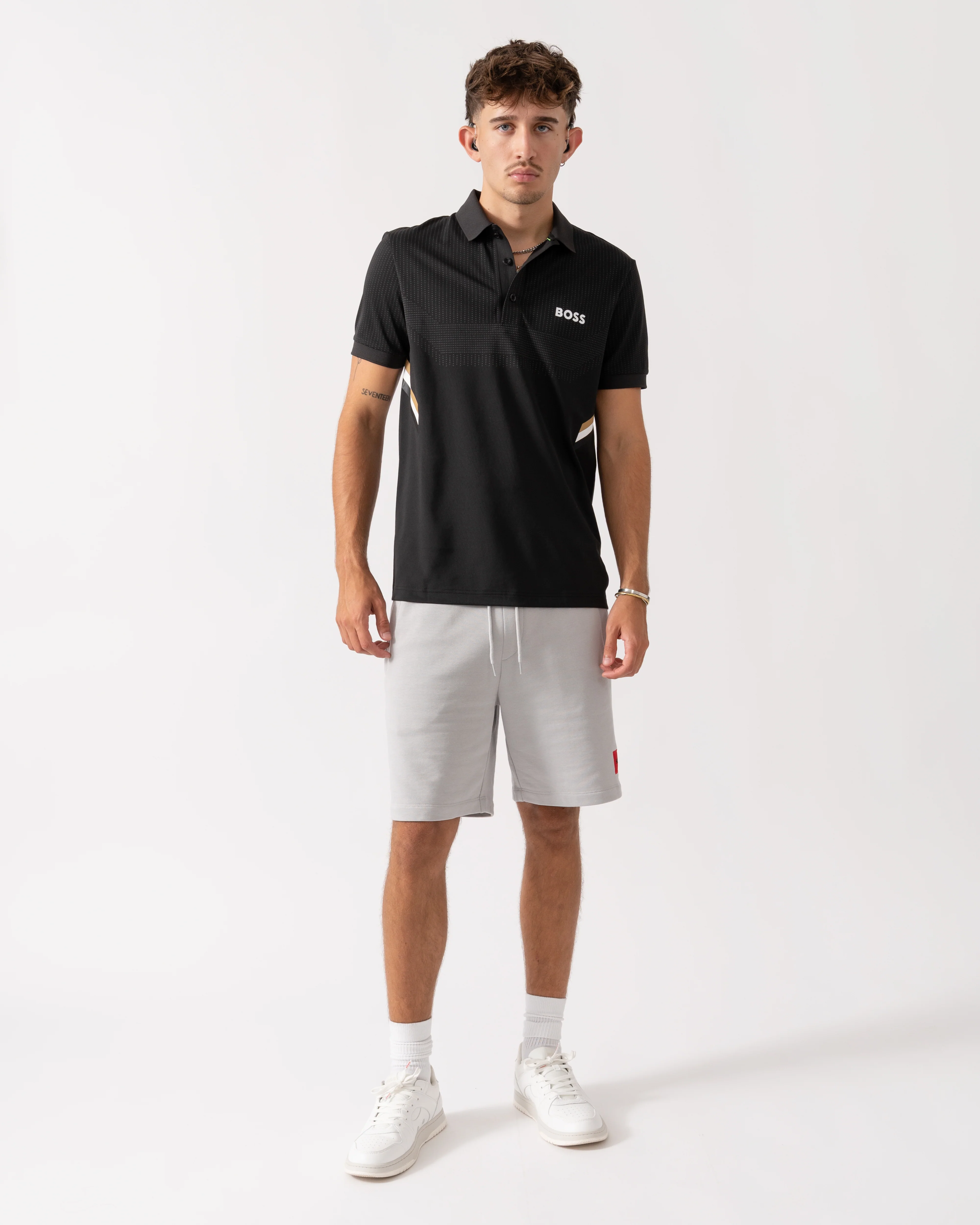 BOSS Green Paule TOC Mens Polo Shirt - Black 001 - Image 3