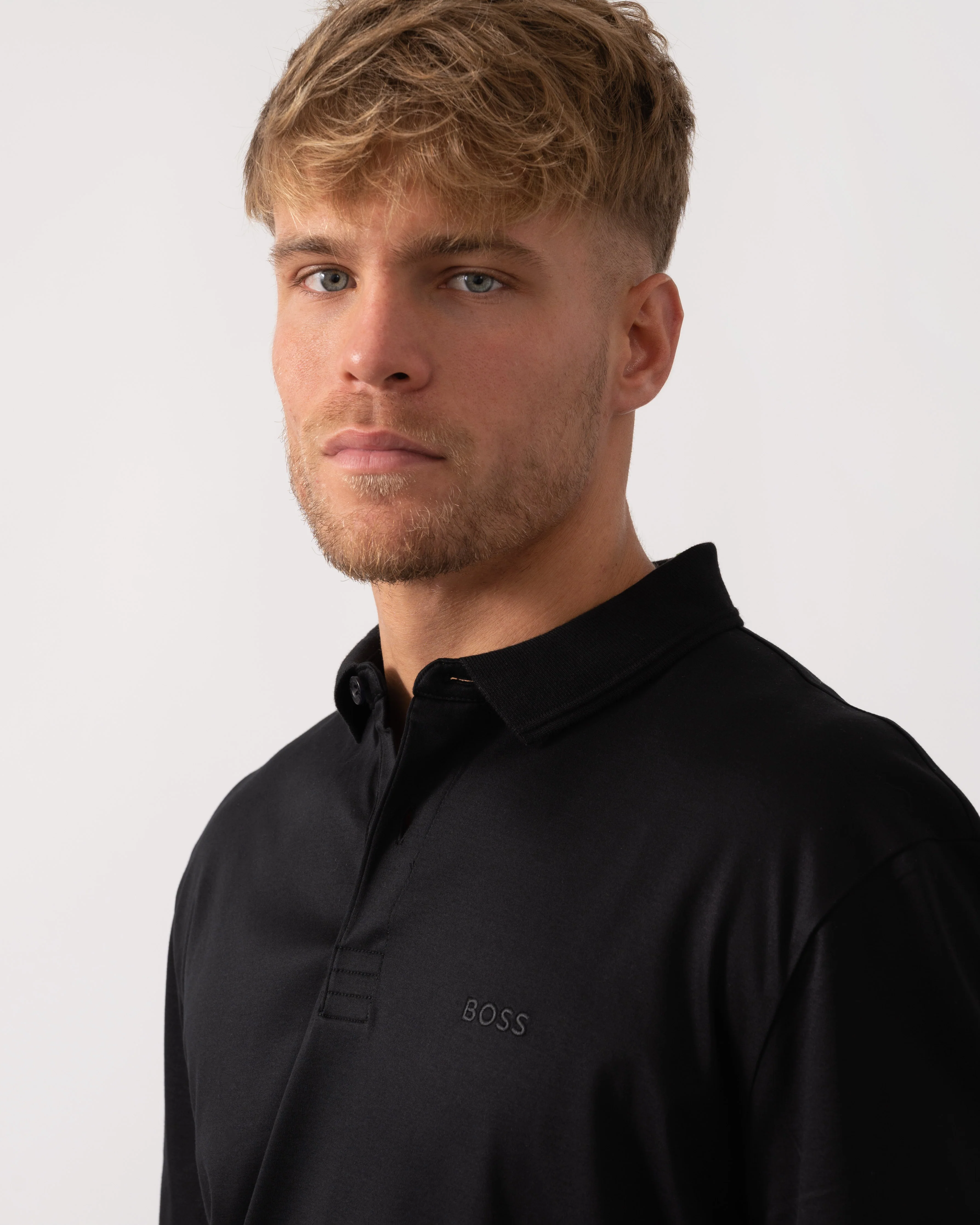 BOSS Green Pirol Mens Polo Shirt 50544335 - Black 001 - Image 3