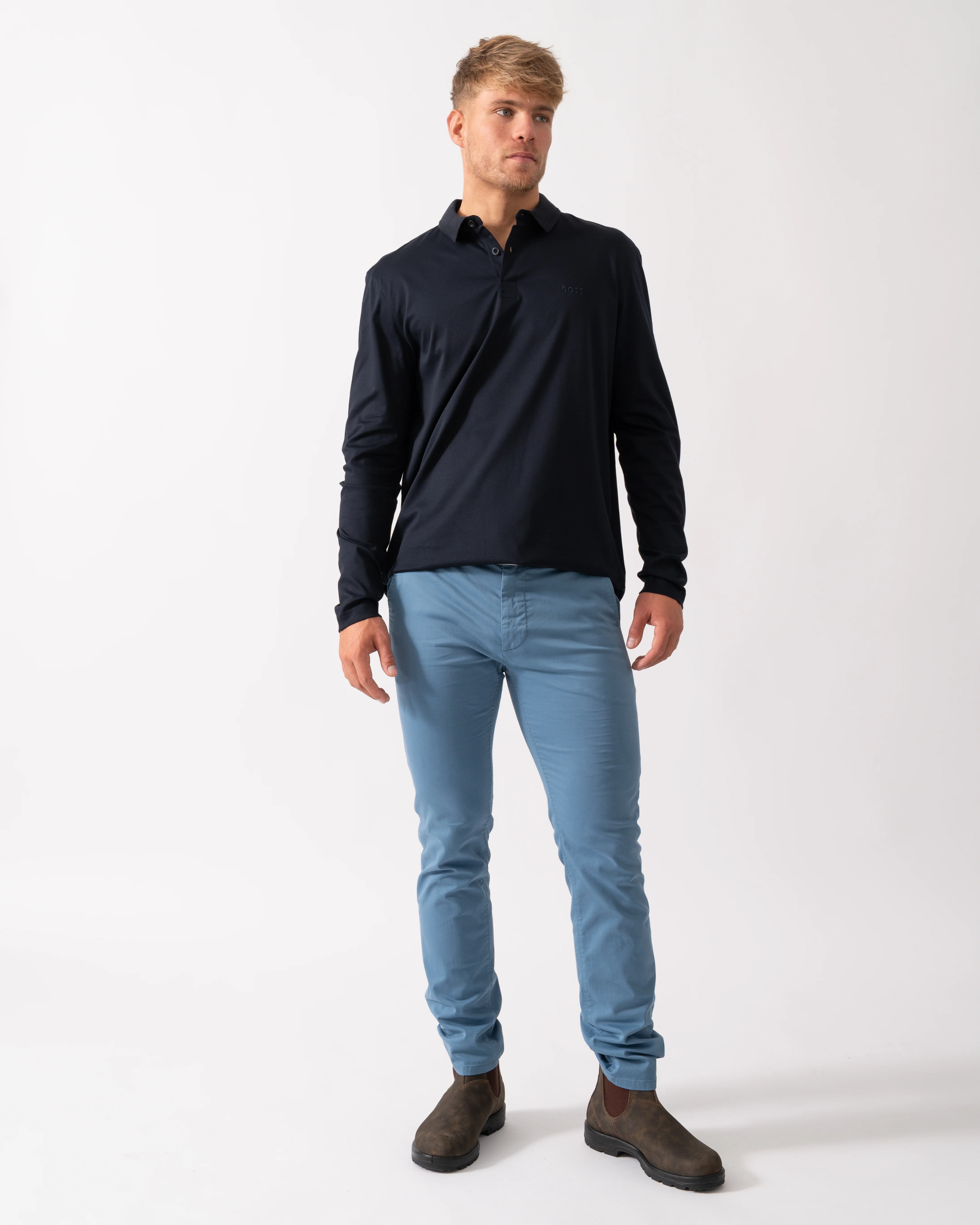 BOSS Green Pirol Mens Polo Shirt 50544335 - Dark Blue 402 - Image 2