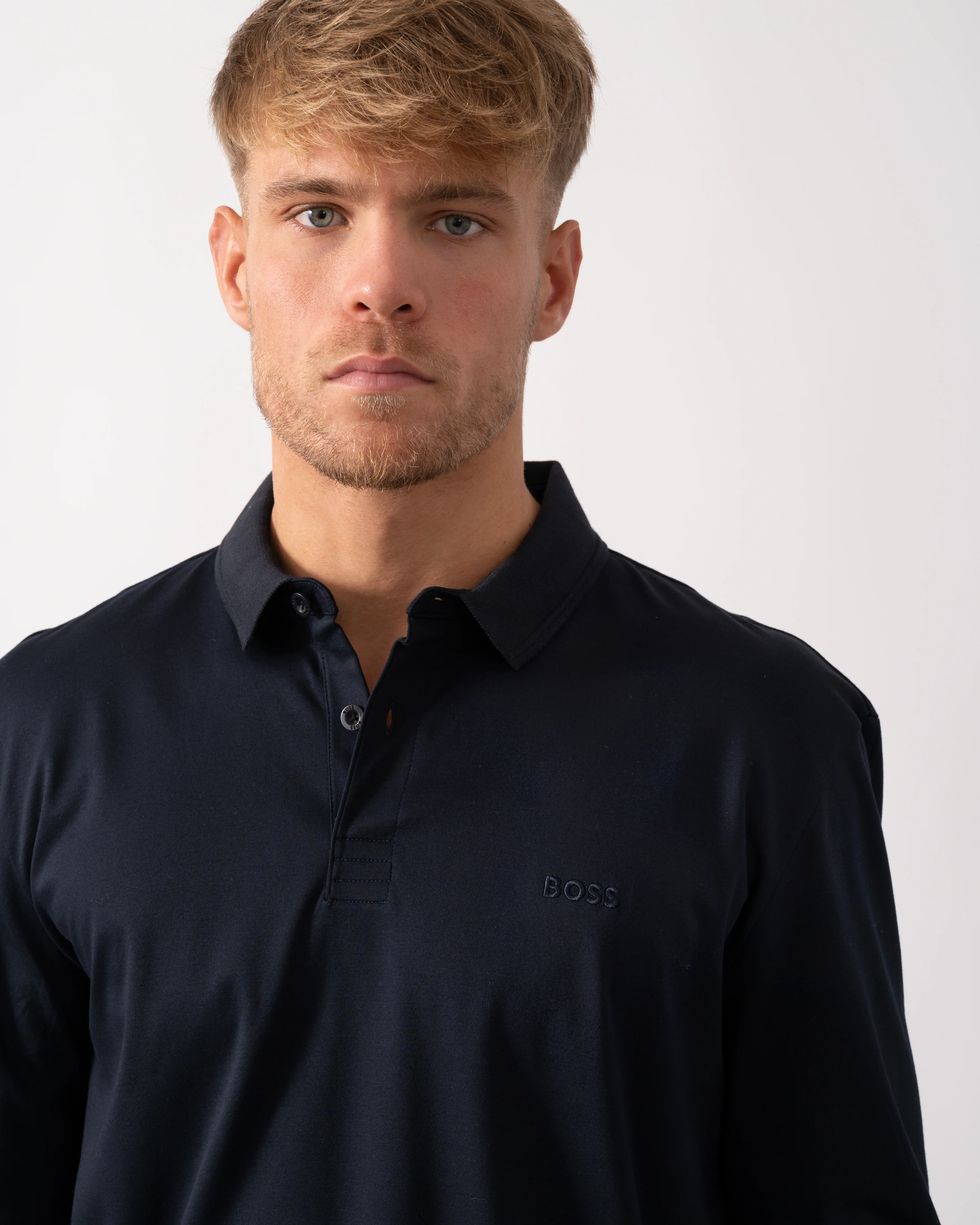 BOSS Green Pirol Mens Polo Shirt 50544335 - Dark Blue 402 - Image 3