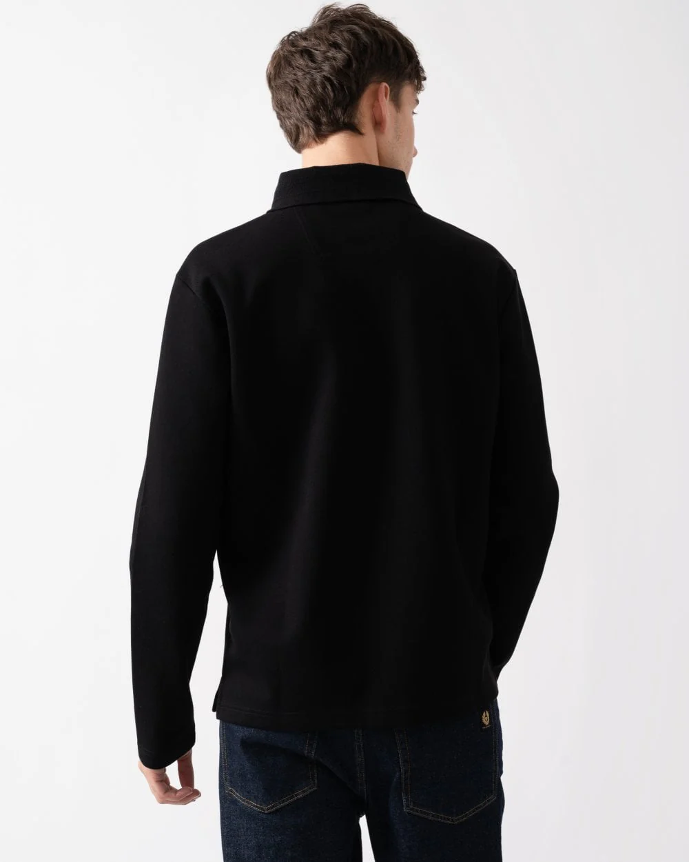 BOSS Green Plisy Mirror Mens Long Sleeve Polo Shirt - Image 4
