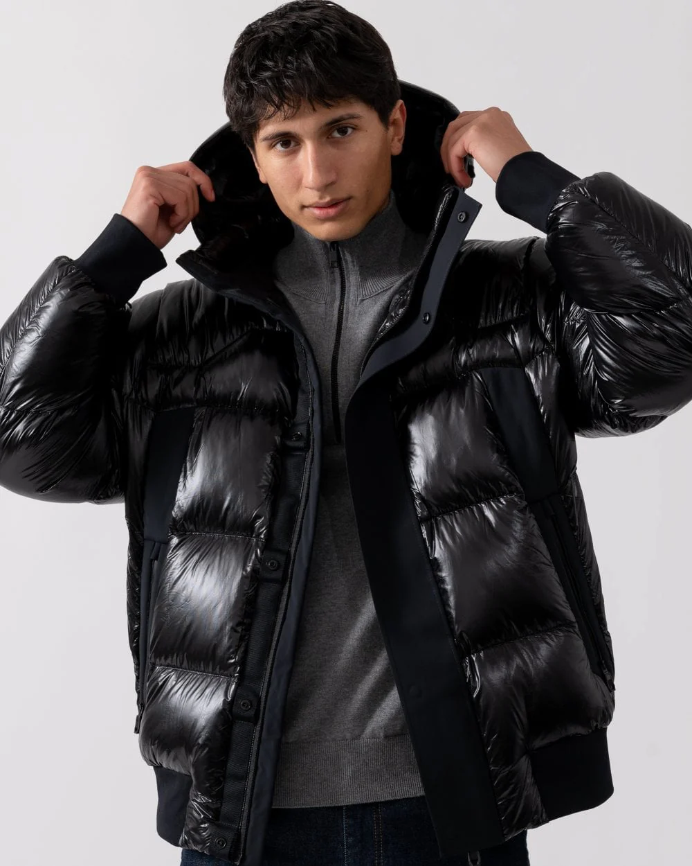 BOSS Green Ronnie Mens Padded Hooded Jacket - Image 2