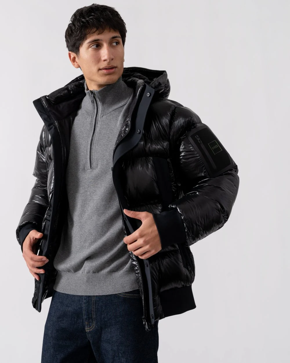 BOSS Green Ronnie Mens Padded Hooded Jacket - Image 5