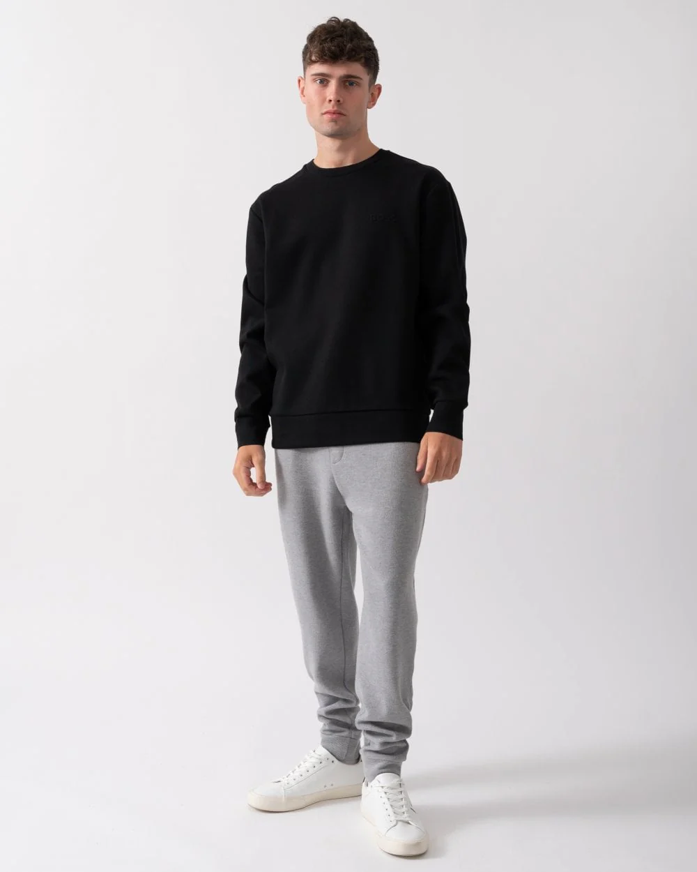 BOSS Green Salbo Mirror Mens Sweatshirt - Black 001 - Image 3