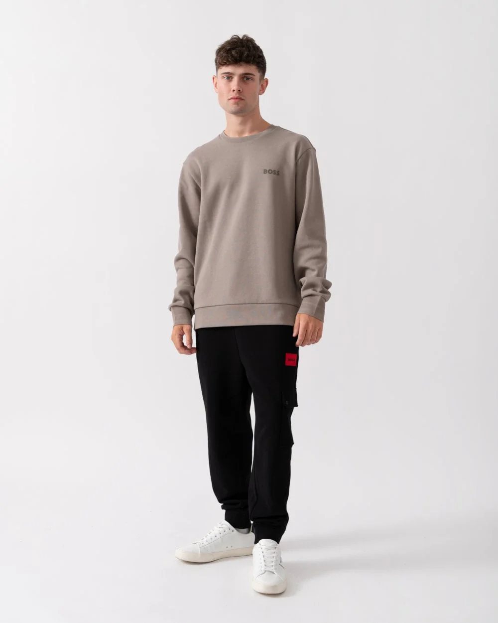 BOSS Green Salbo Mirror Mens Sweatshirt - Light/Pastel Green 334 - Image 3