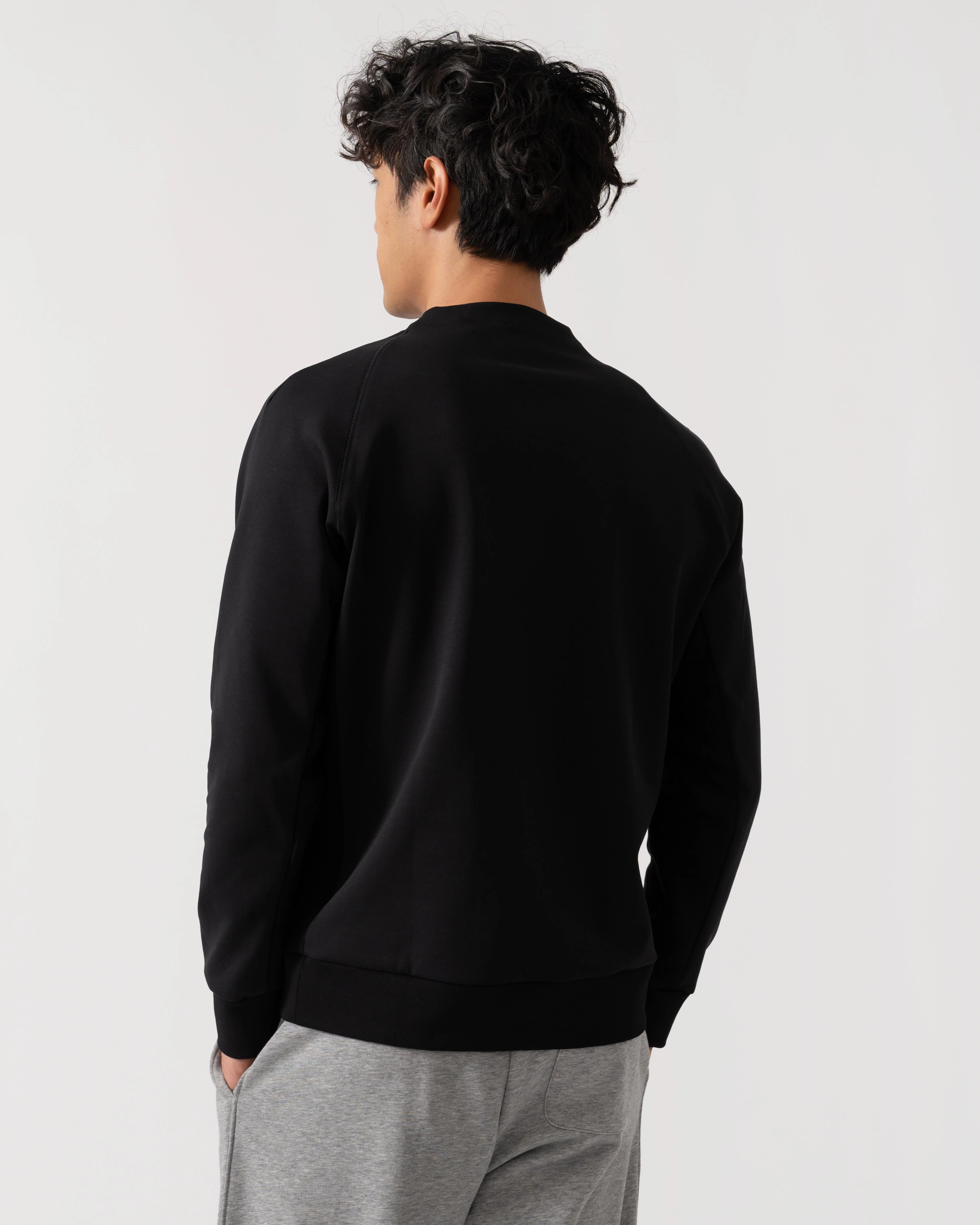 BOSS Green Salbo Rib Mens Crew Neck Sweatshirt - Black 001 - Image 4