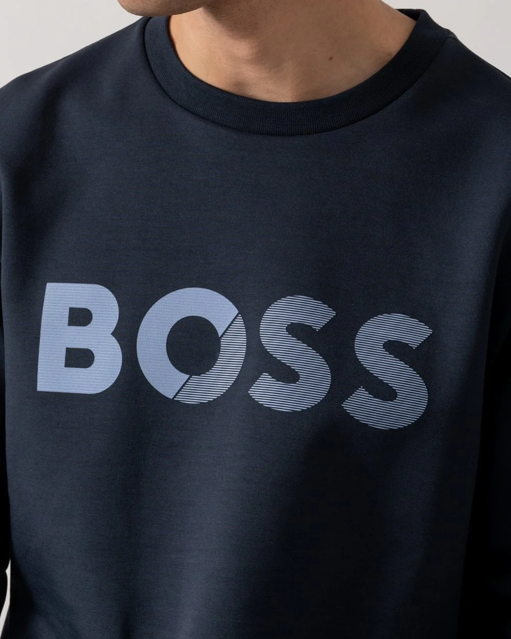 BOSS Green Salbo Tape Mens Crew Neck Sweatshirt with Logo - Image 2