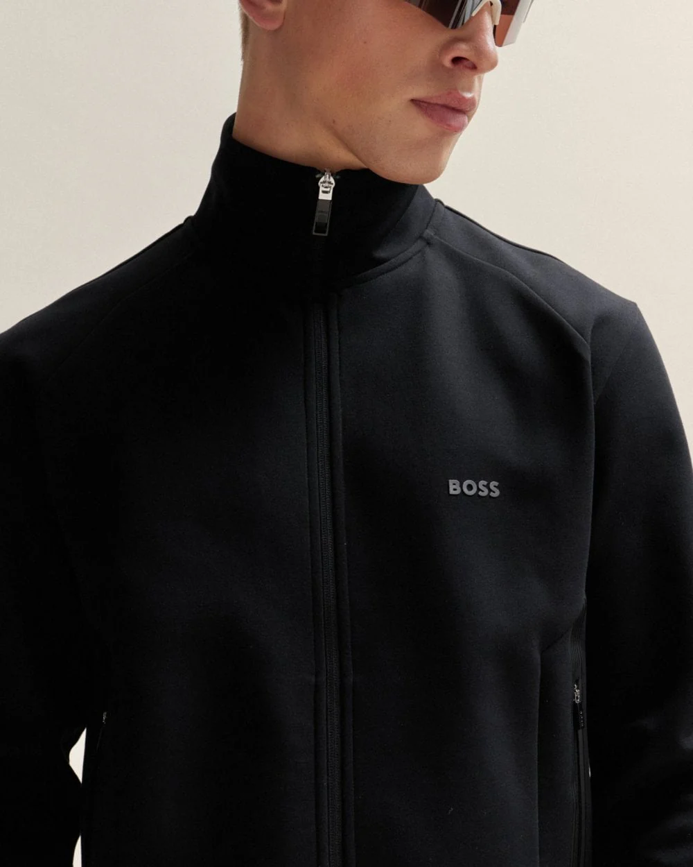 BOSS Green Skaz 1 Mens Zip-Up Sweatshirt with Logo Print - Image 2
