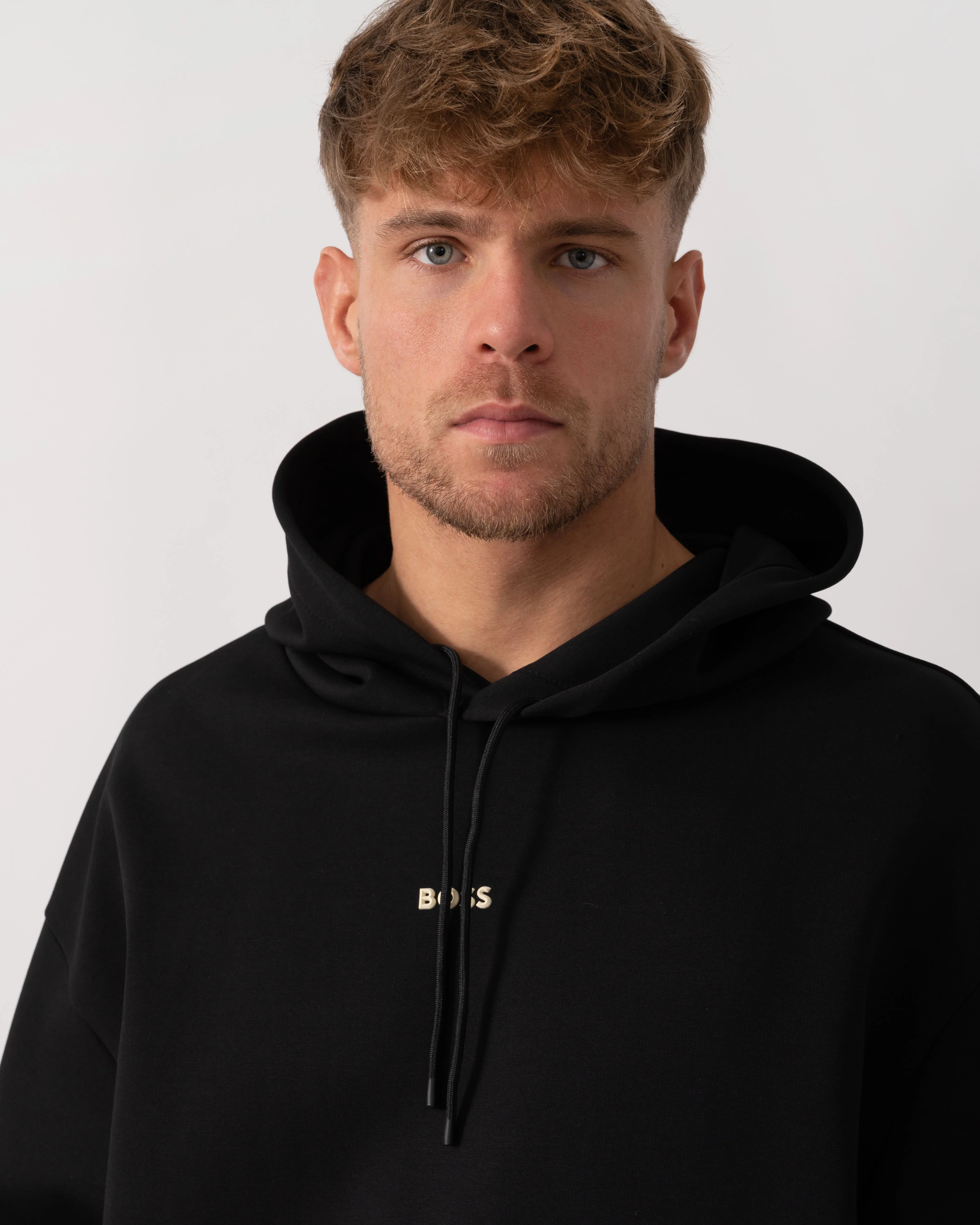 BOSS Green Sly Zone Mens Pullover Hoodie - Black 002 - Image 2
