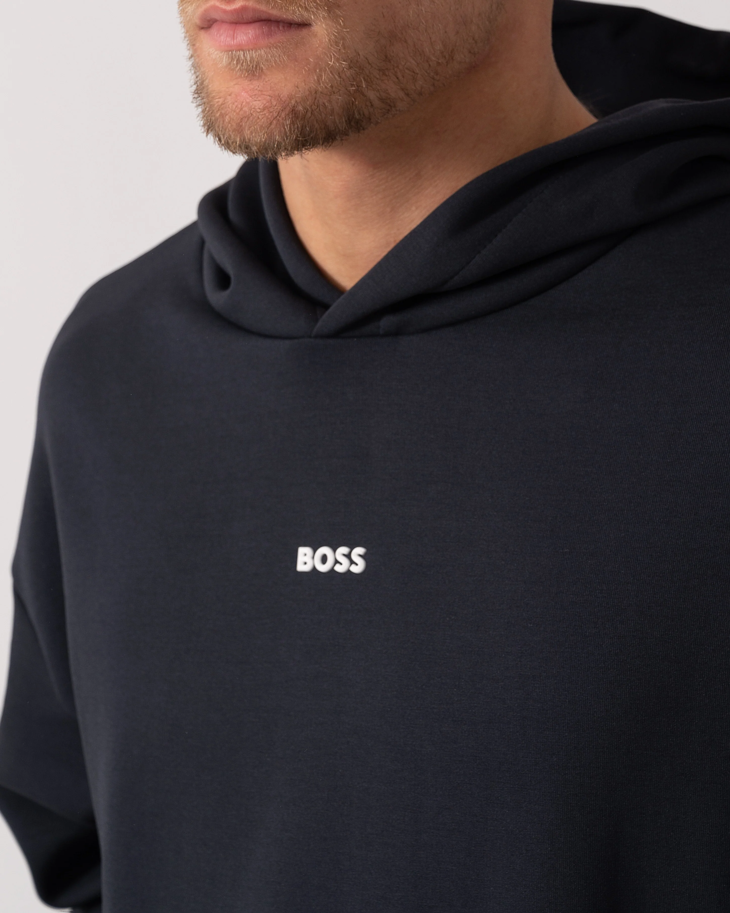 BOSS Green Sly Zone Mens Pullover Hoodie - Dark Blue 403 - Image 3
