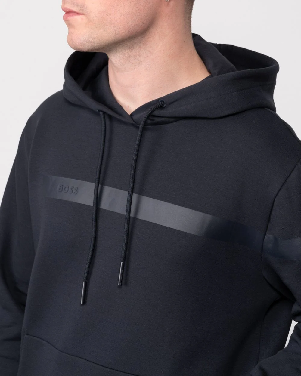 BOSS Green Soody 1 Strip Logo Mens Crew Neck Sweatshirt - Image 2