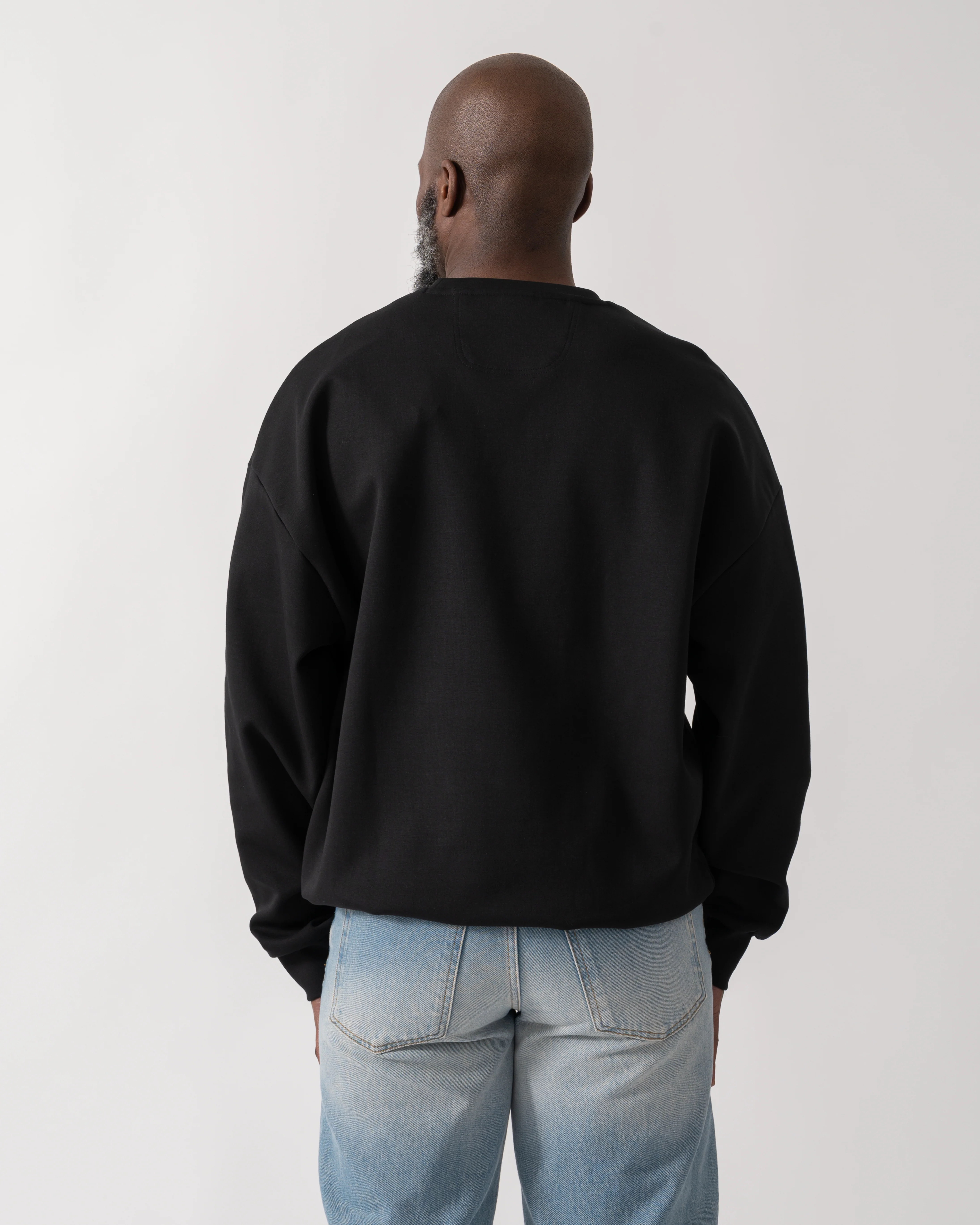 BOSS Green Stenson Mens Crew Neck Sweatshirt - Black 002 - Image 4