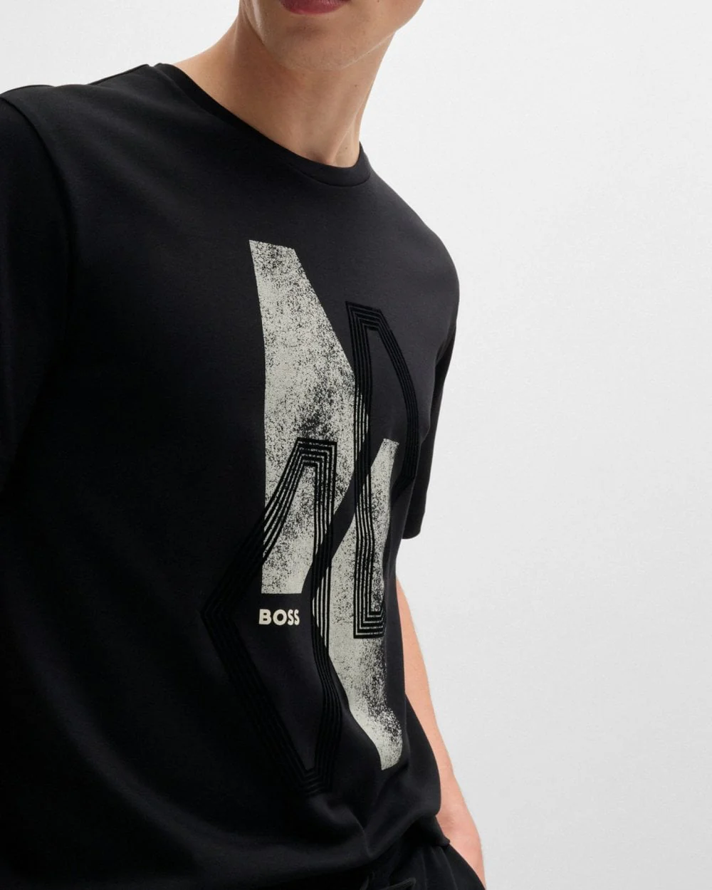 BOSS Green Tee 9 Mens Graphic Print T-Shirt - Image 2