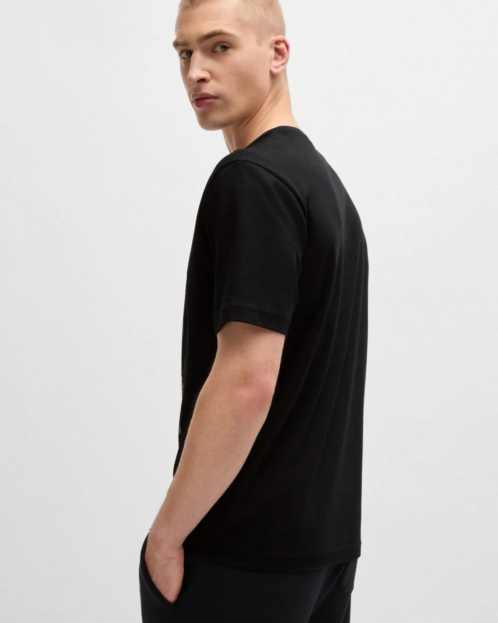 BOSS Green Tee 9 Mens Graphic Print T-Shirt - Image 3
