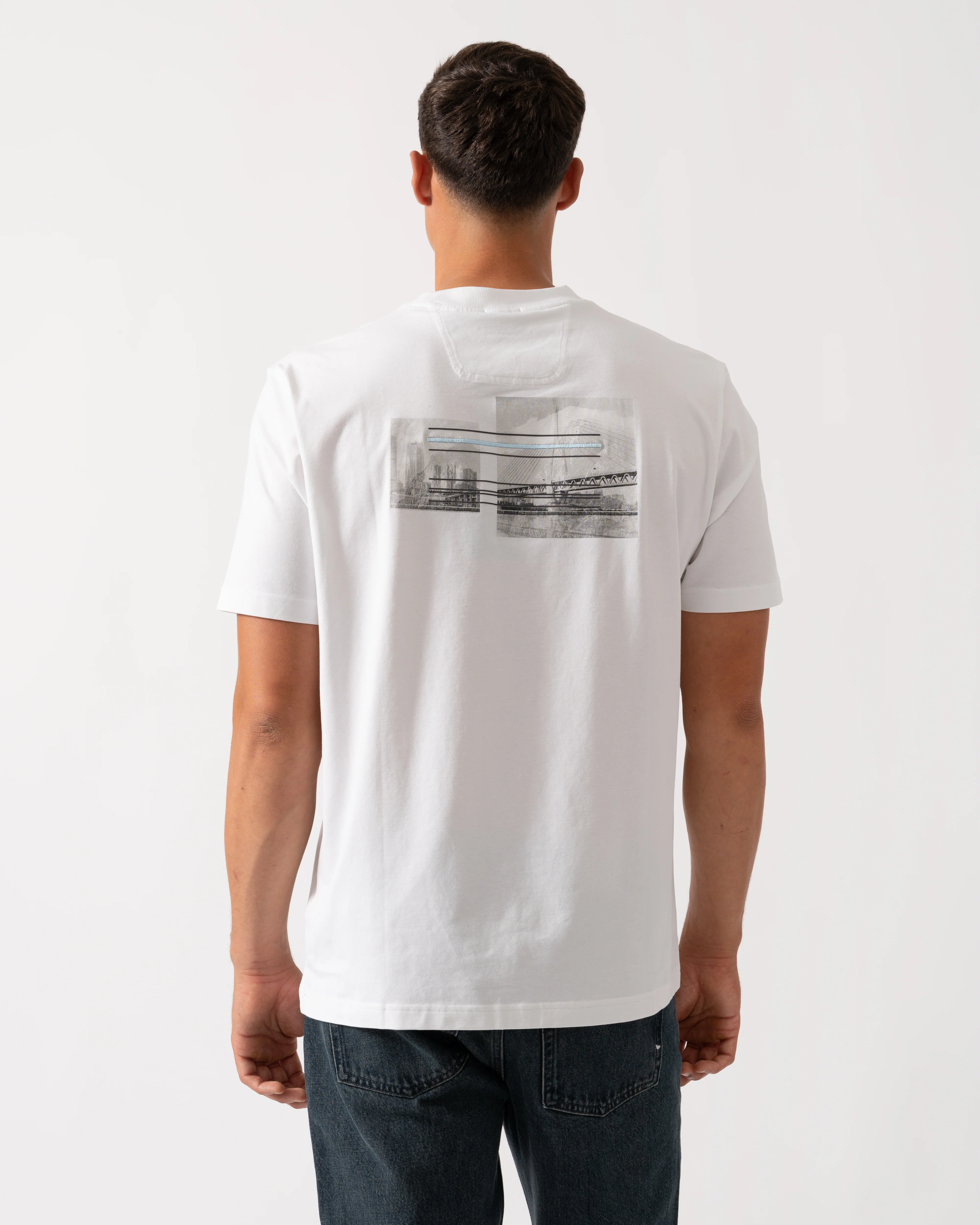 BOSS Green Tee Photoprint Mens T-Shirt - White 100 - Image 2